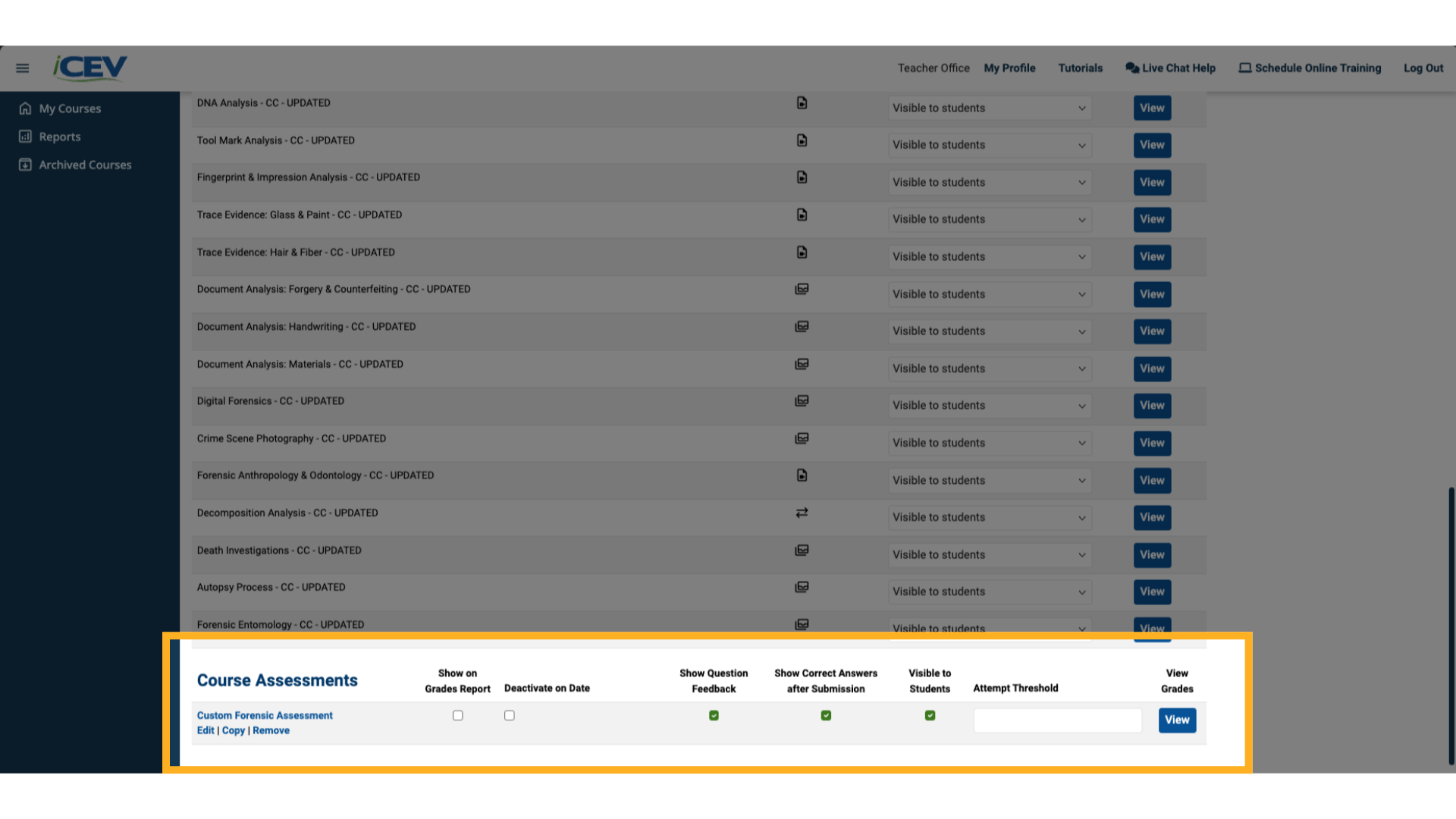 View Your Customized Assessment