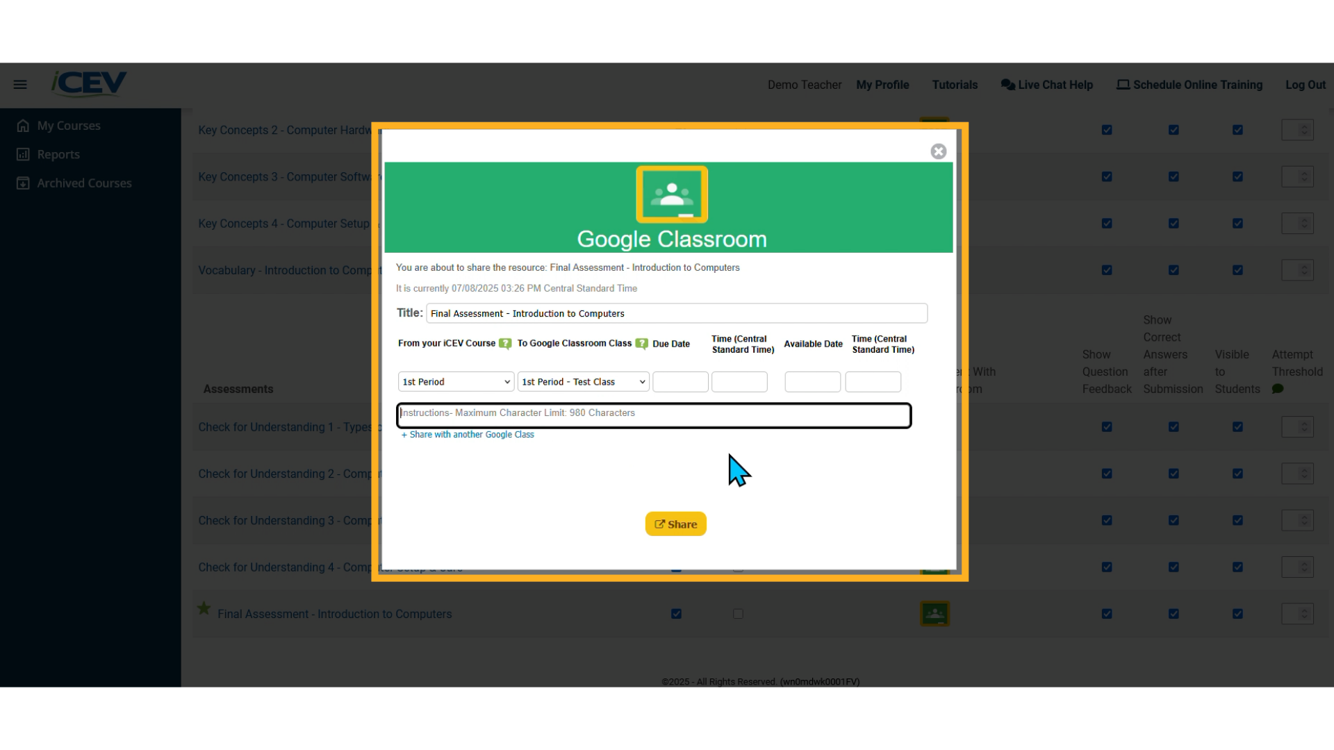 Configure the Assignment