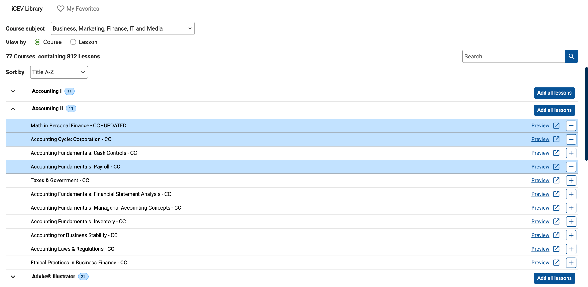 Identify Lessons Already Added