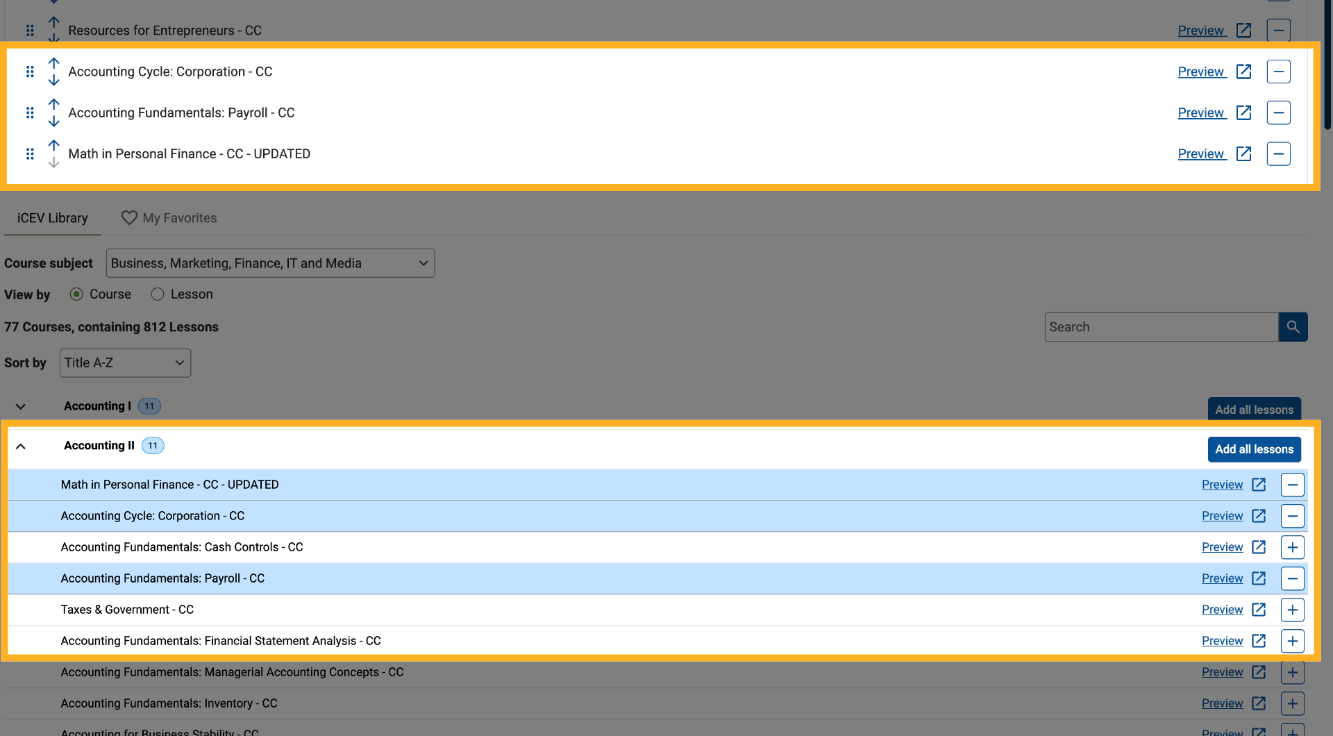 Add Individual Lessons