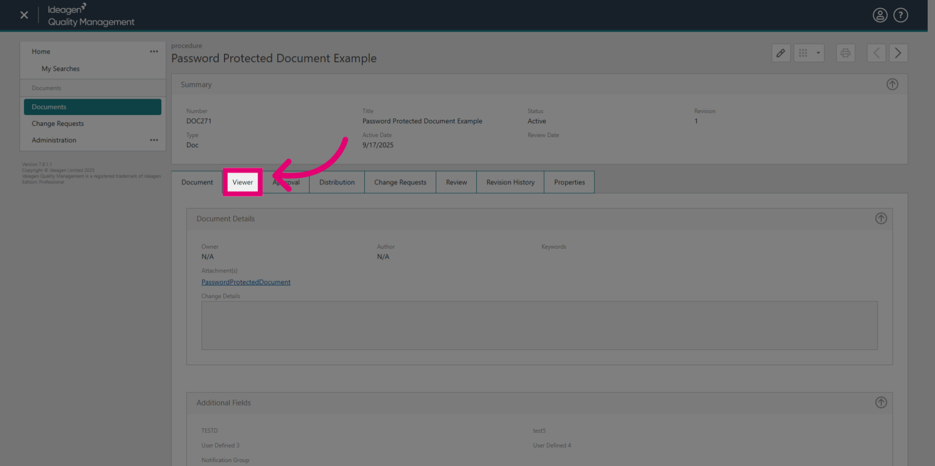 Open the Document Viewer
