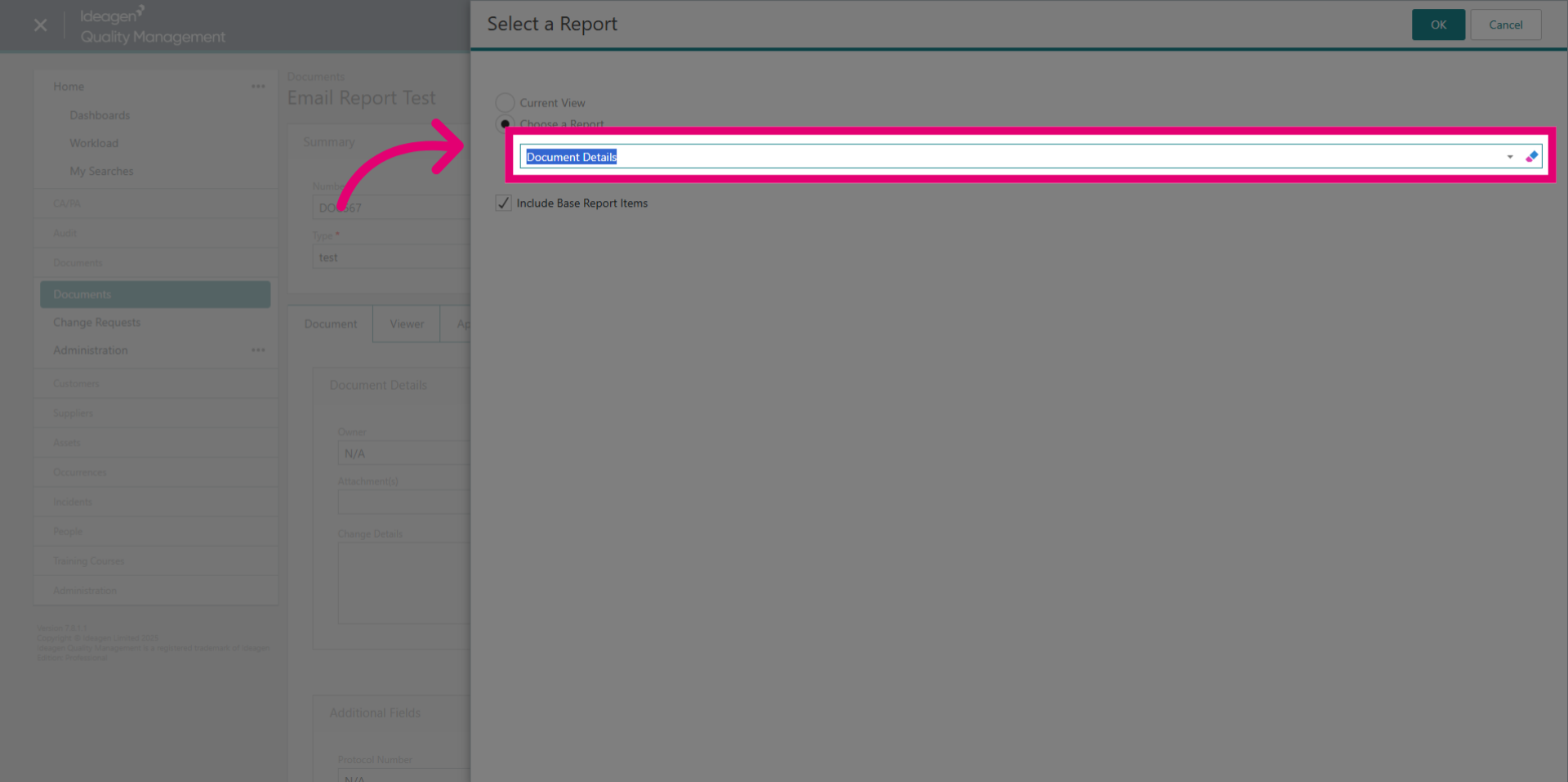 Select report