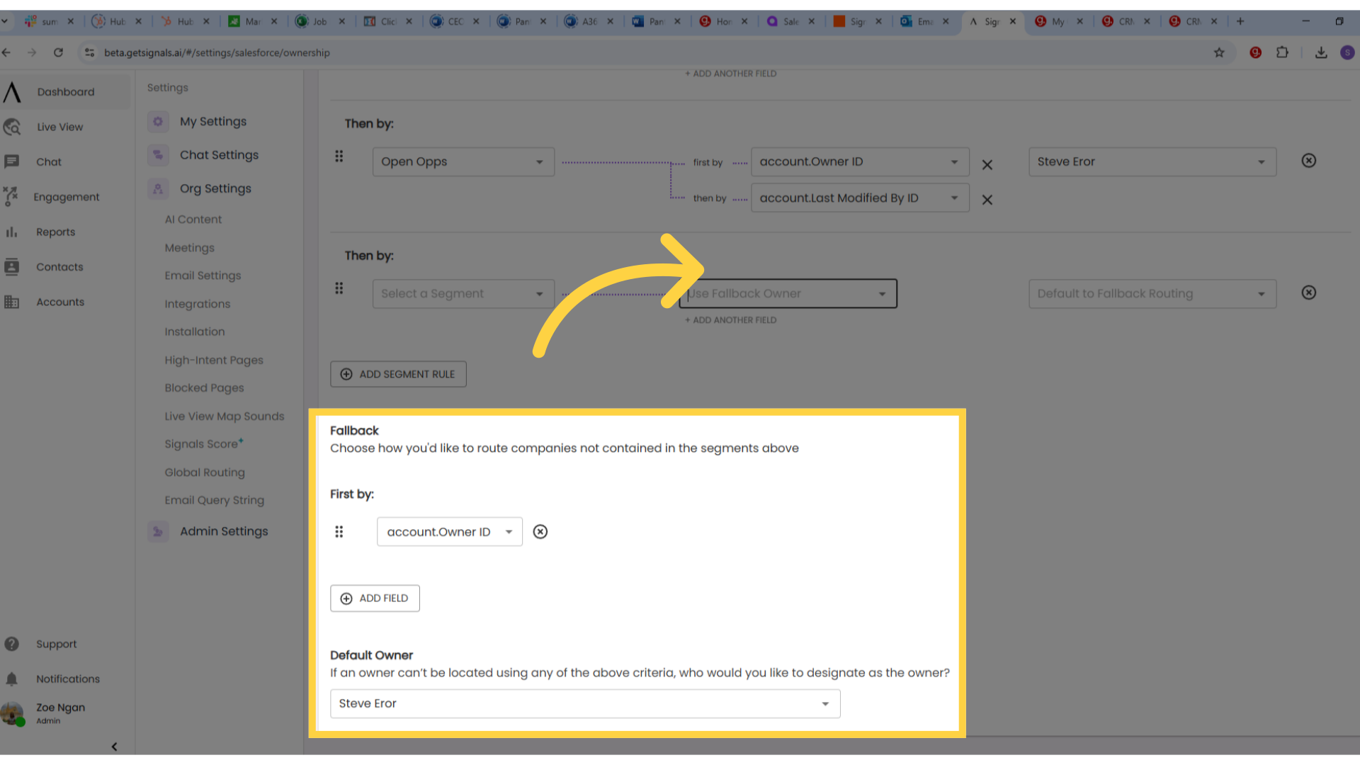 Create fallback rules 