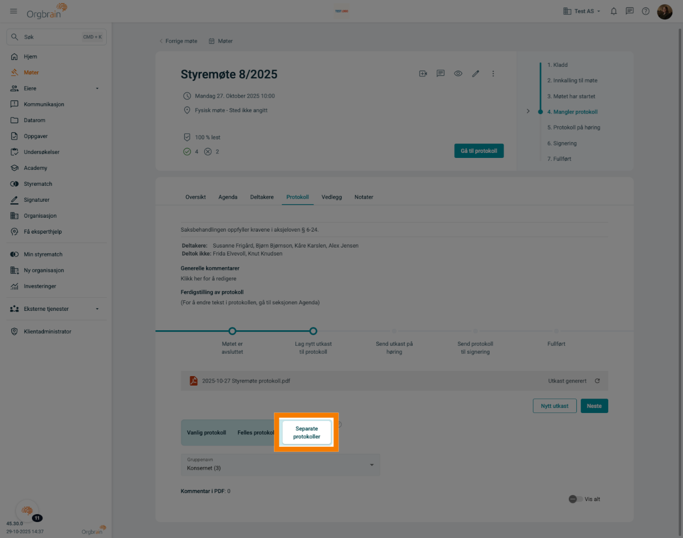 Separate protokoller