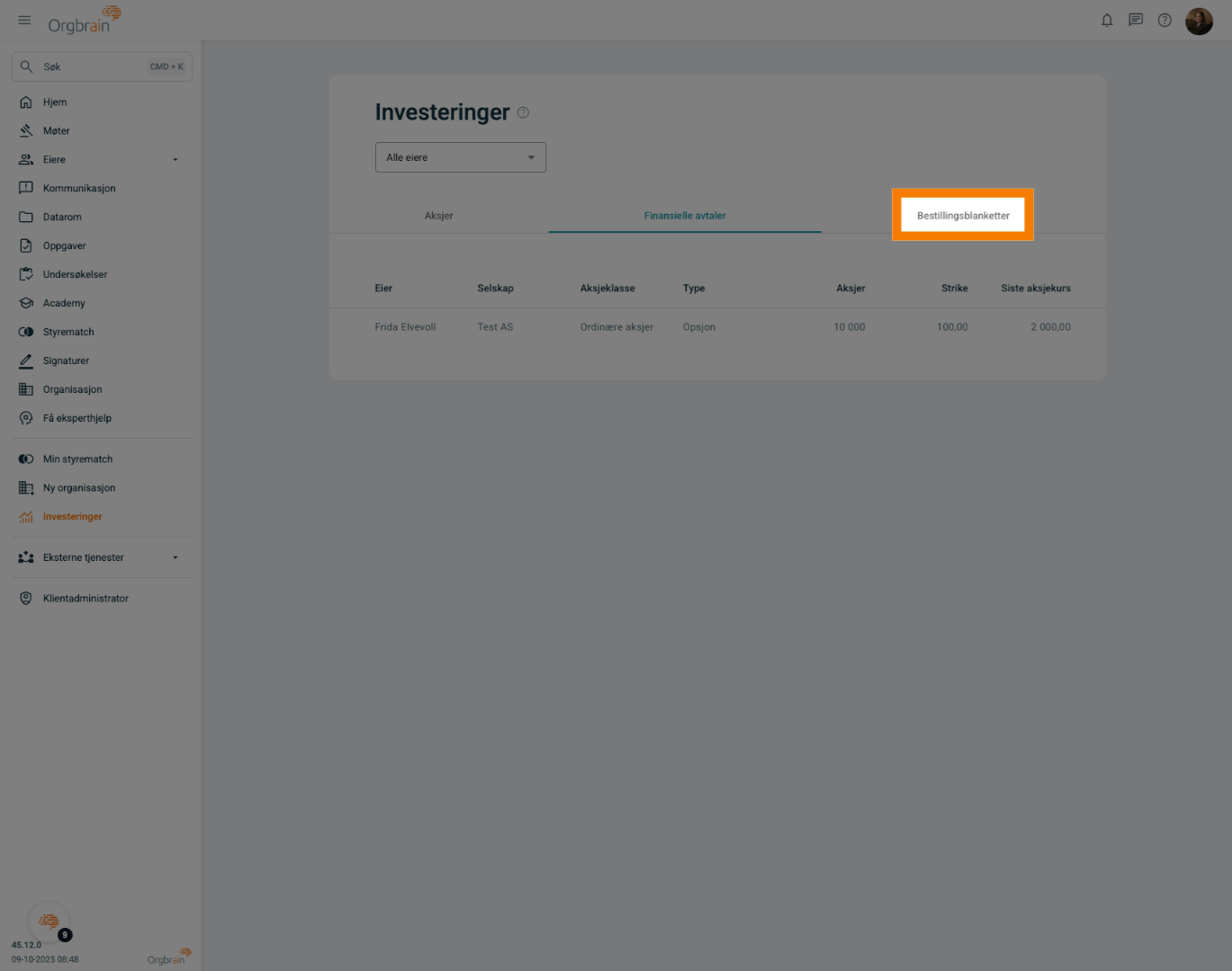 Bestillingsblanketter