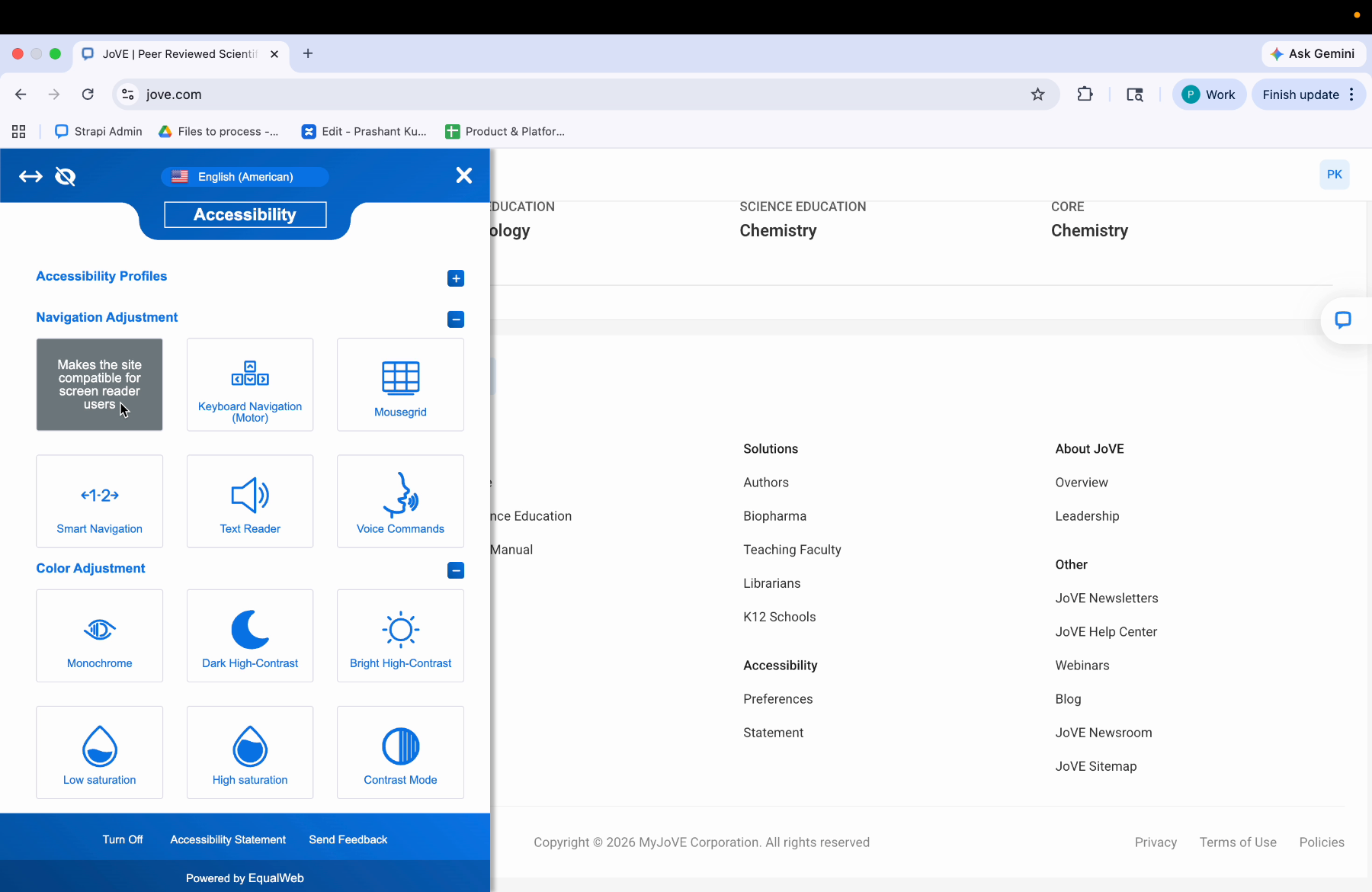 Keyboard Navigation Feature