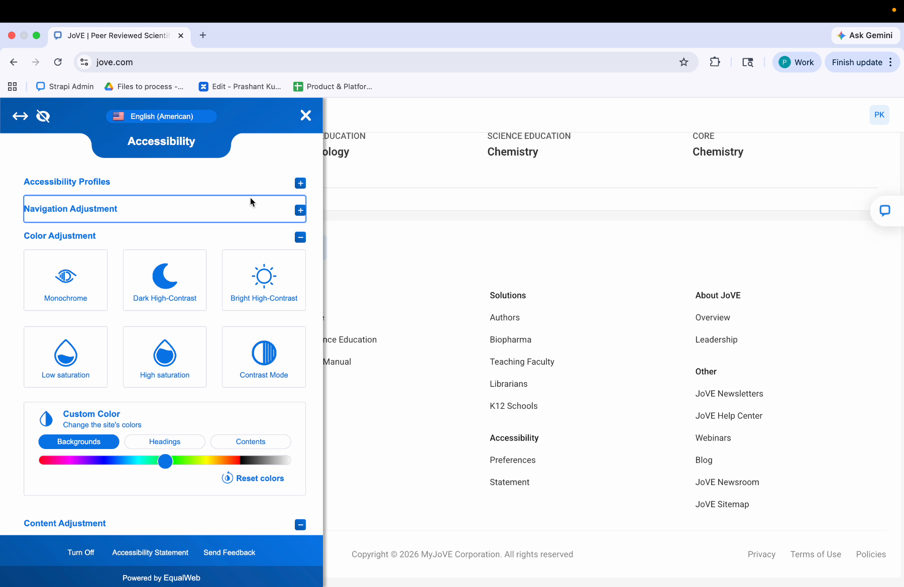 Opening Profiles Dropdown