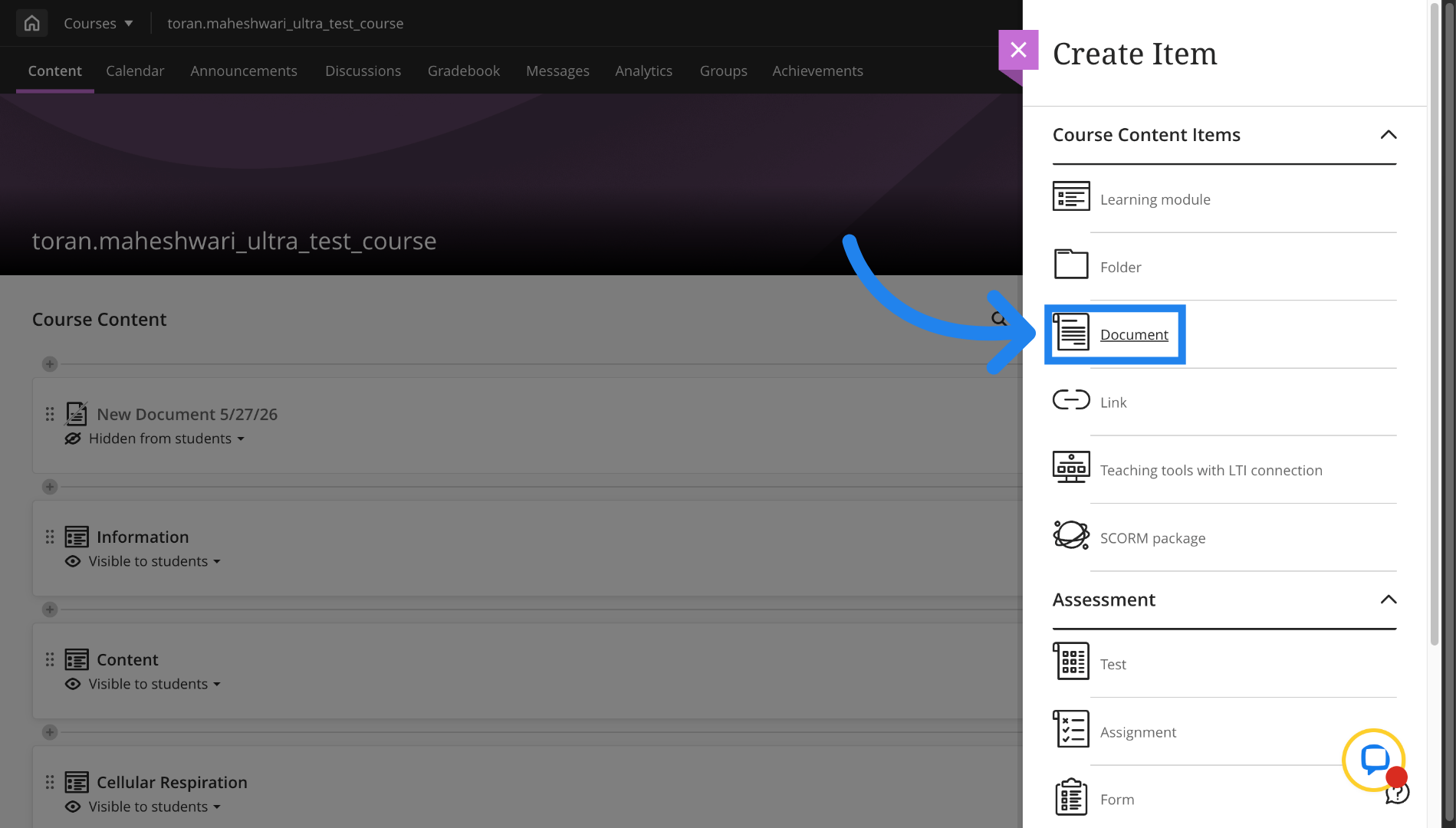 Select Document Type
