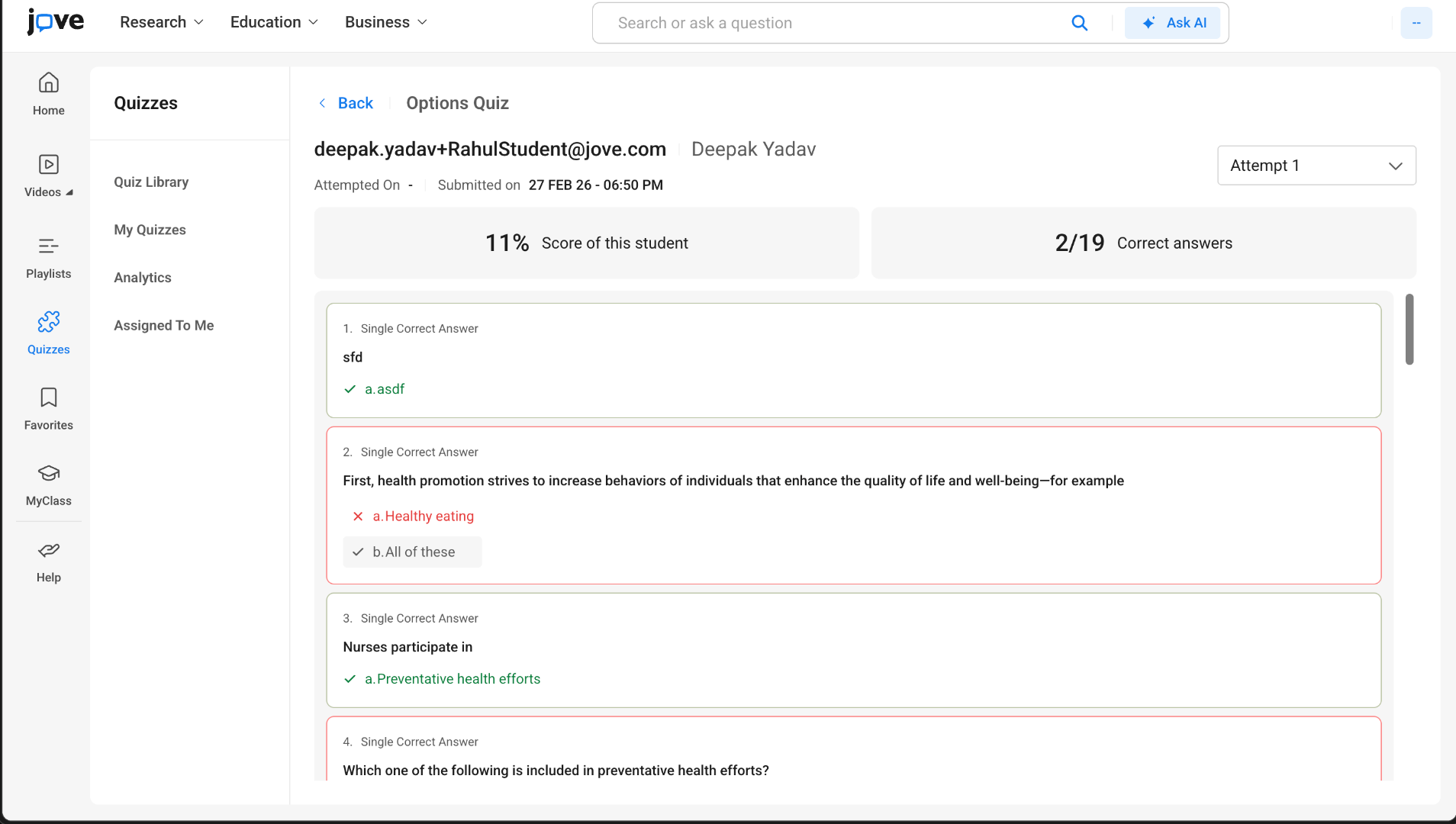 View Results