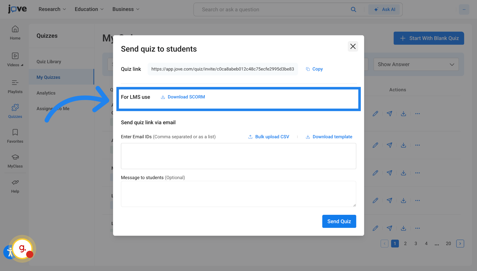 Open Additional Options