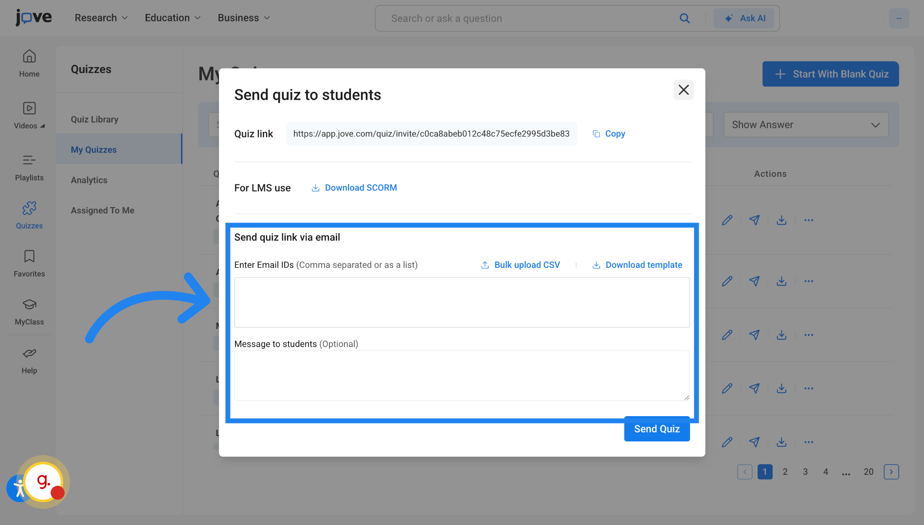 Open Additional Options