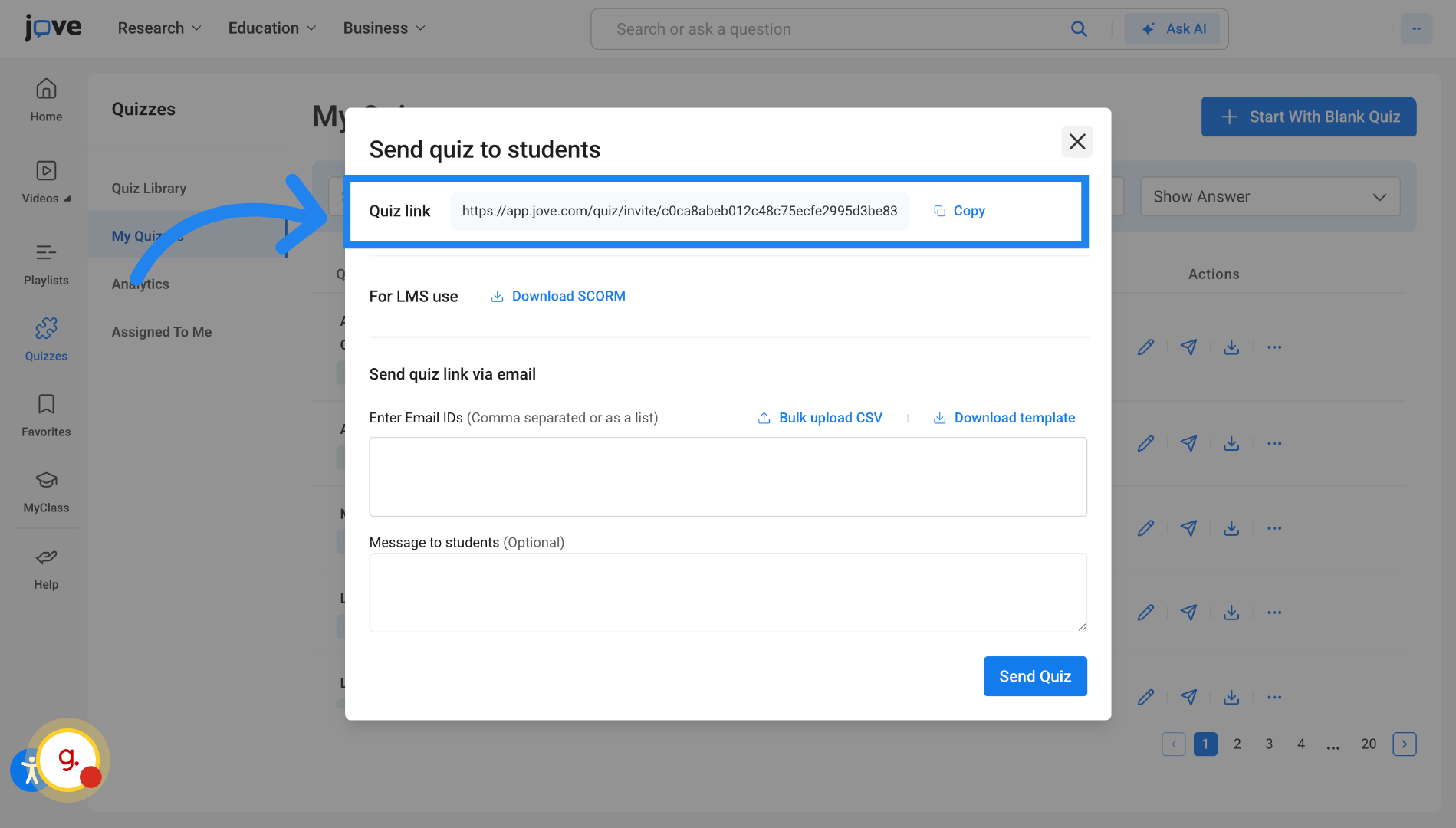 Open Additional Options