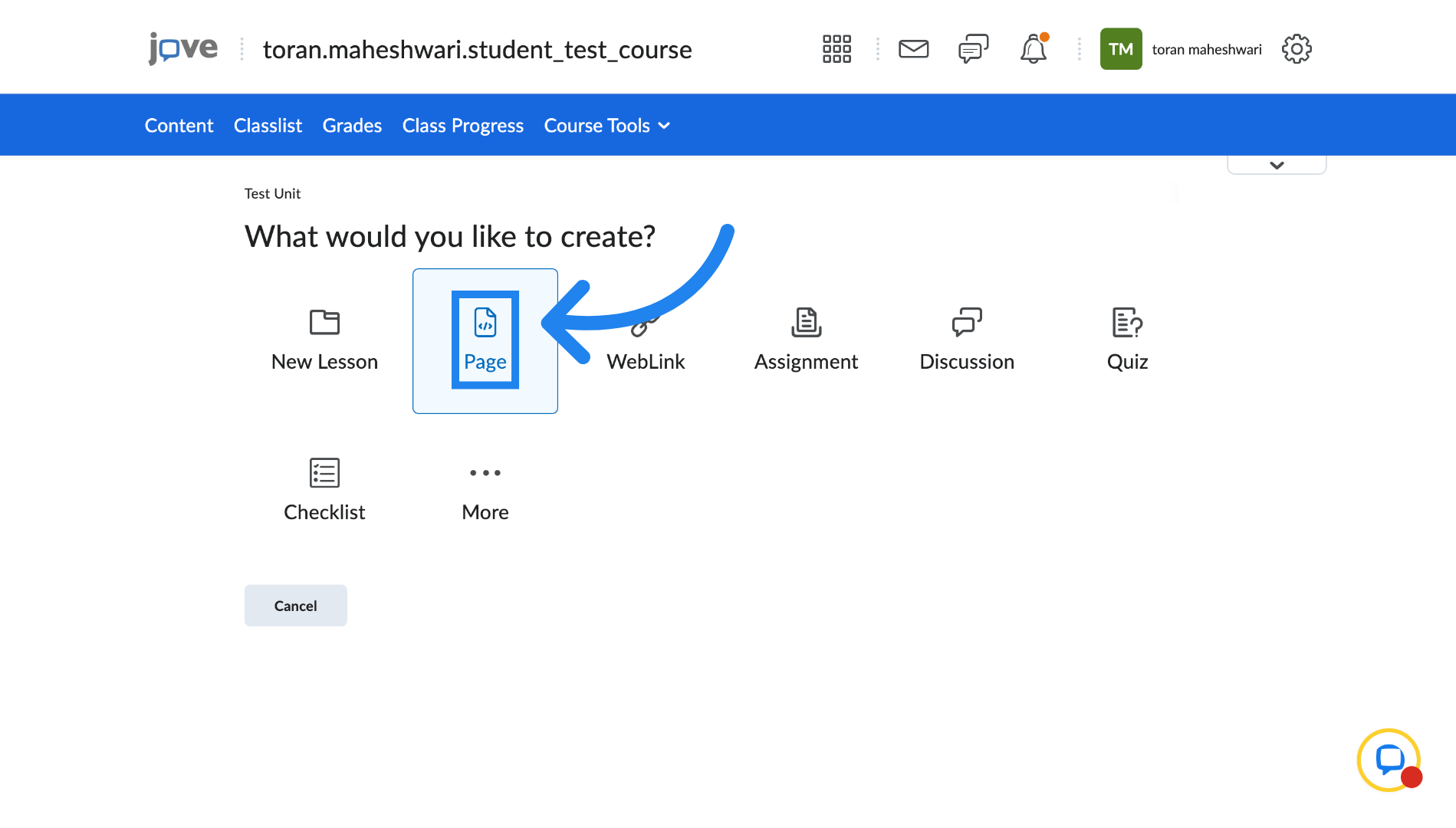 Select New Page