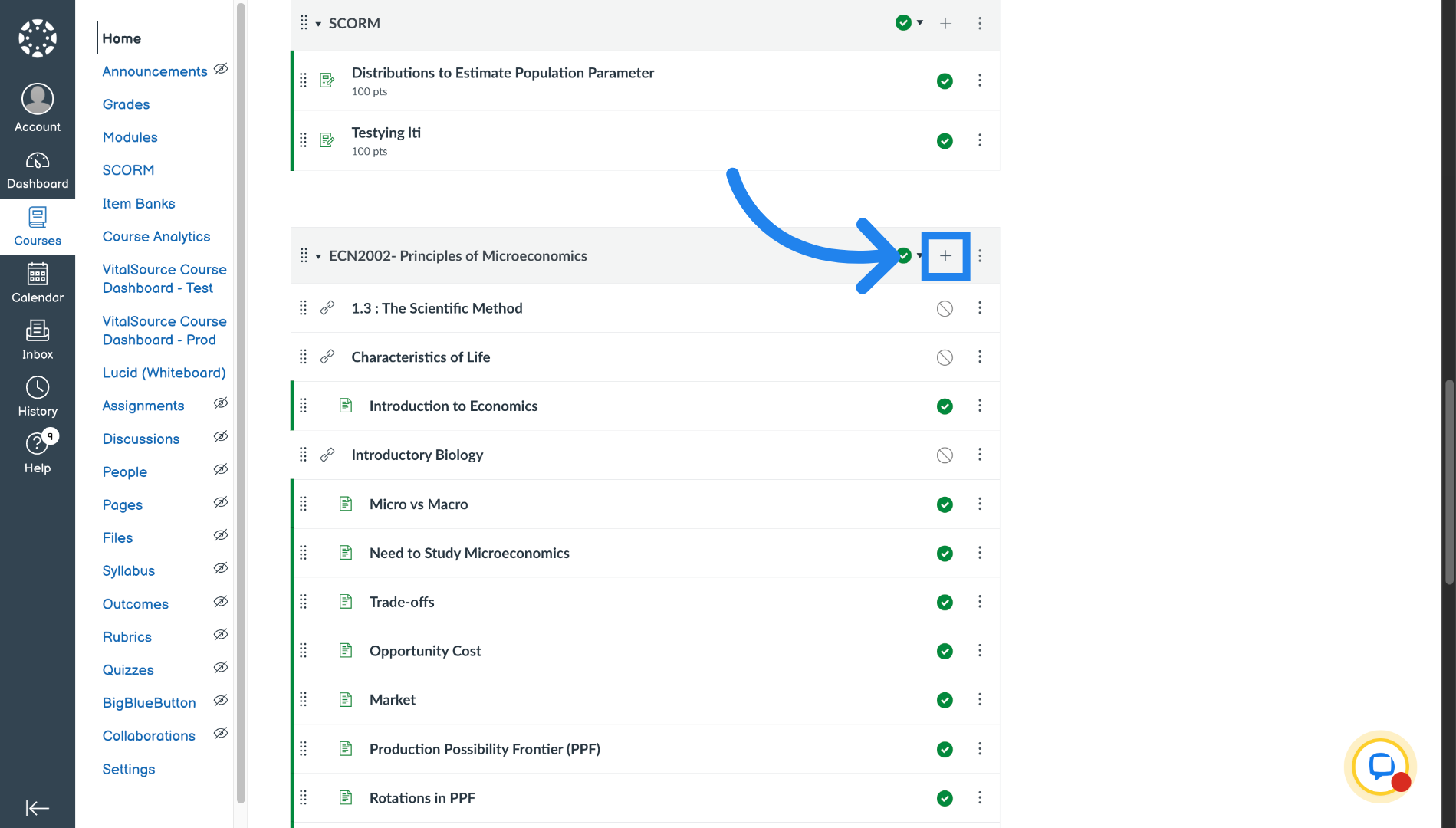 Open Add Content Menu