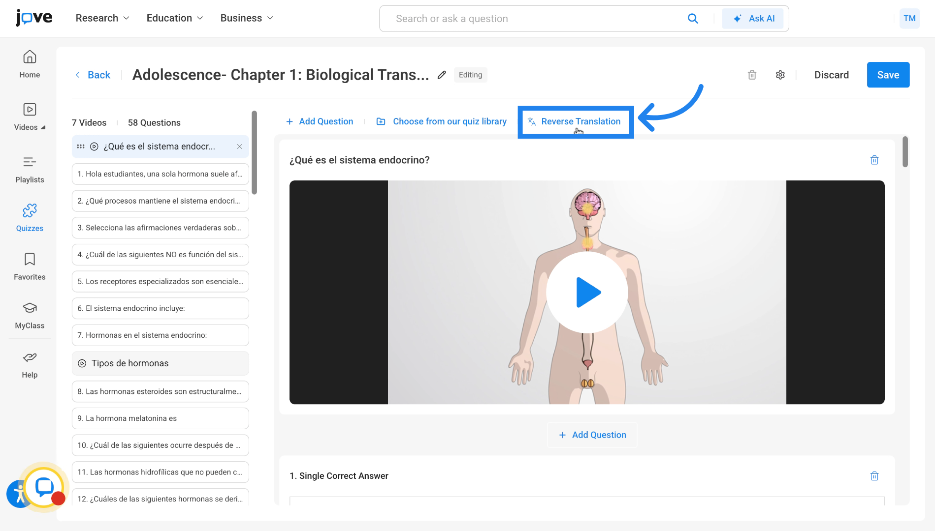 Save or Revert Translations