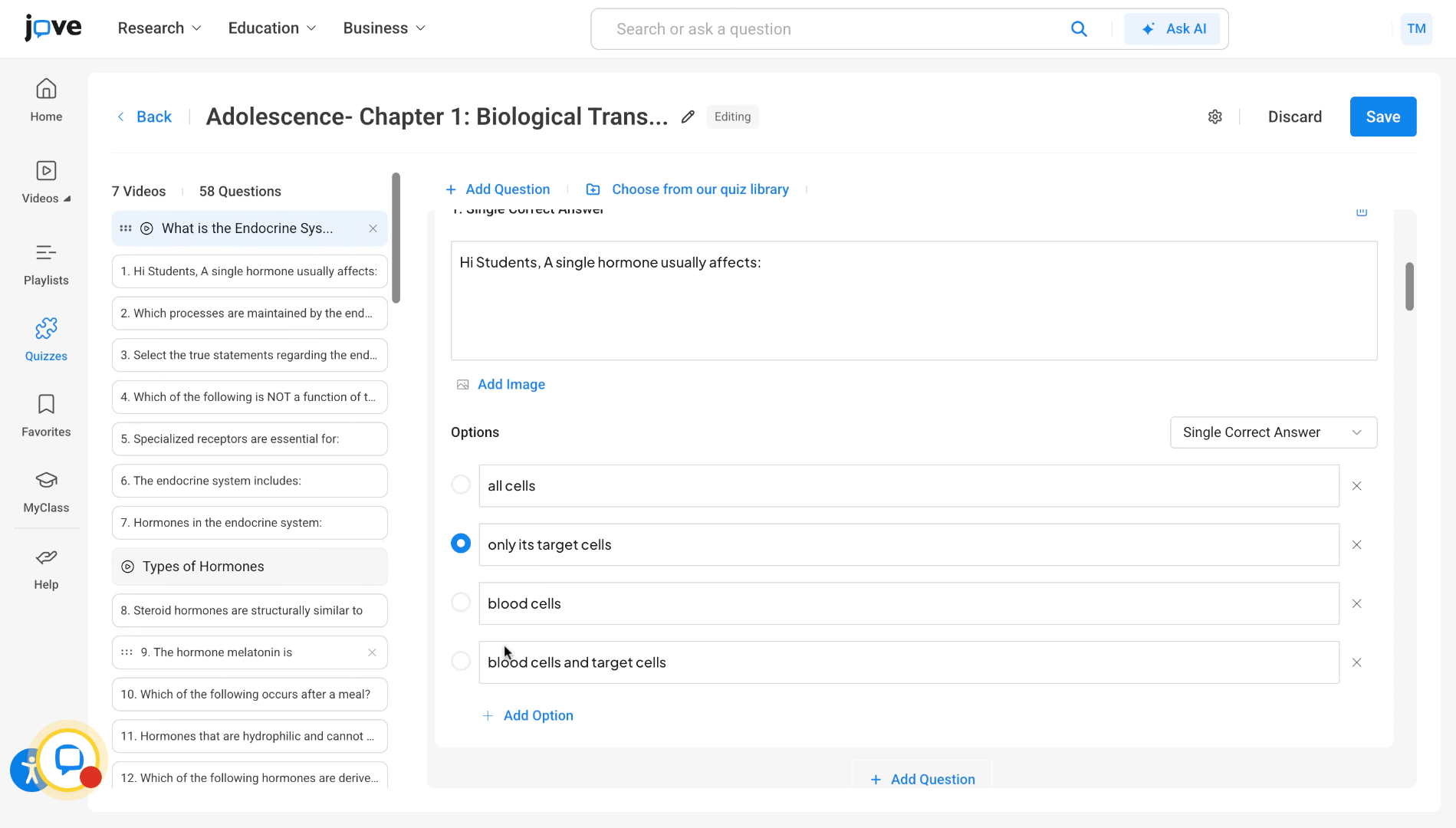 Save Quiz and Settings
