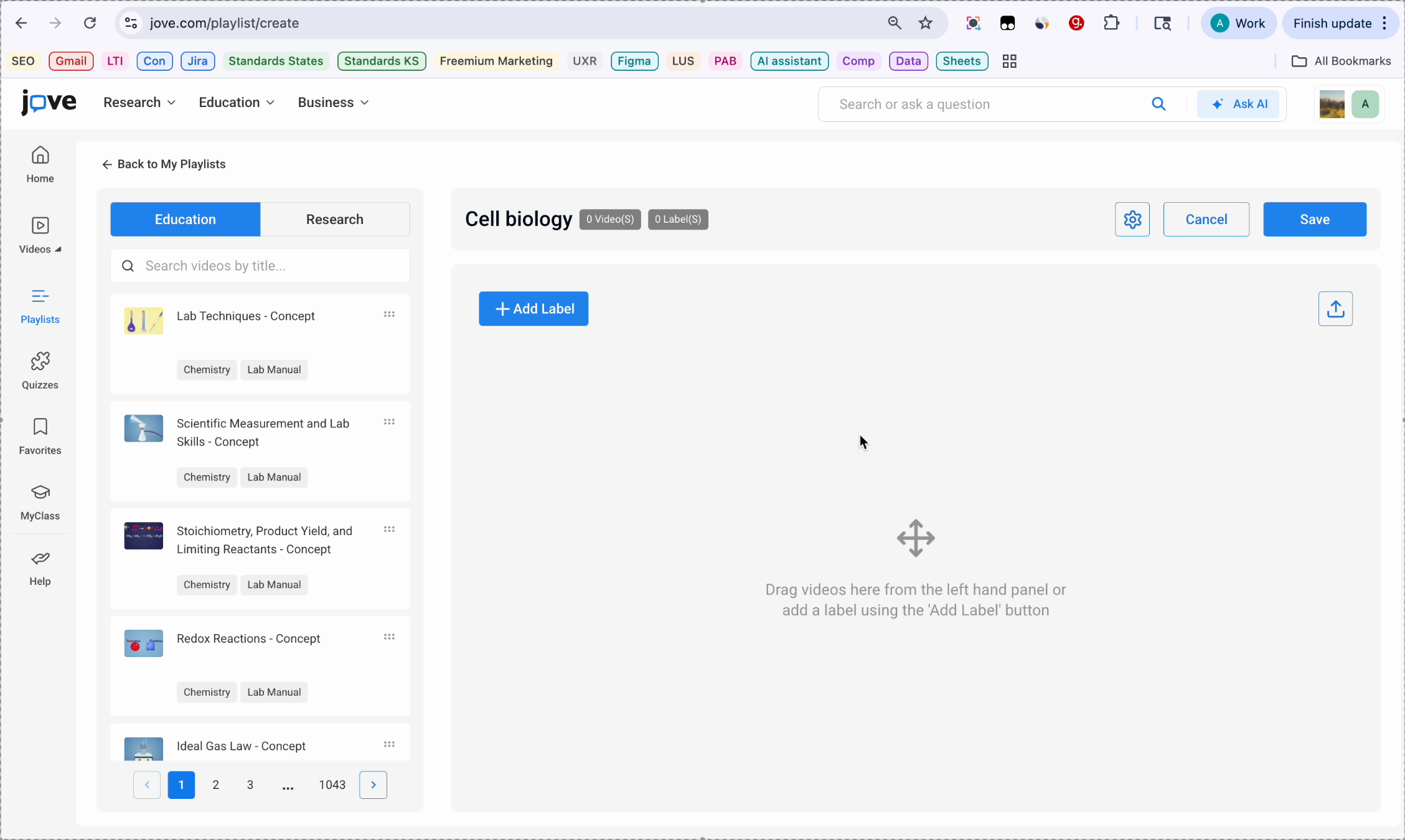 Entering Playlist Builder