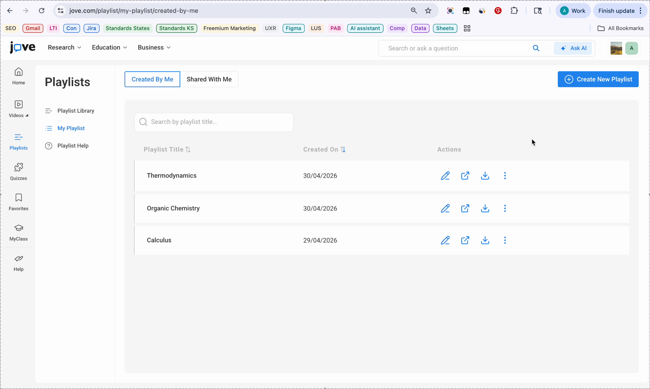 Creating New Playlist Steps