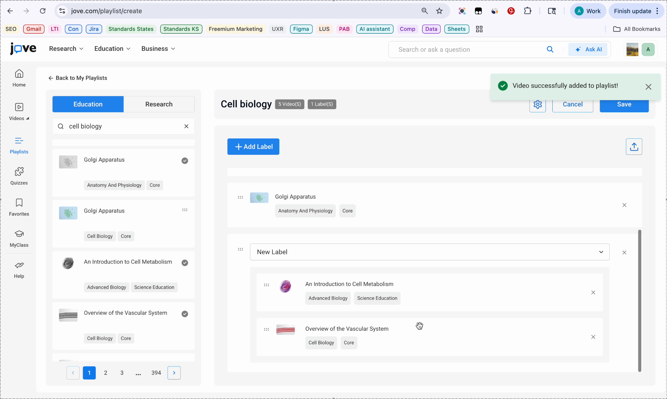 Managing Videos In Labels