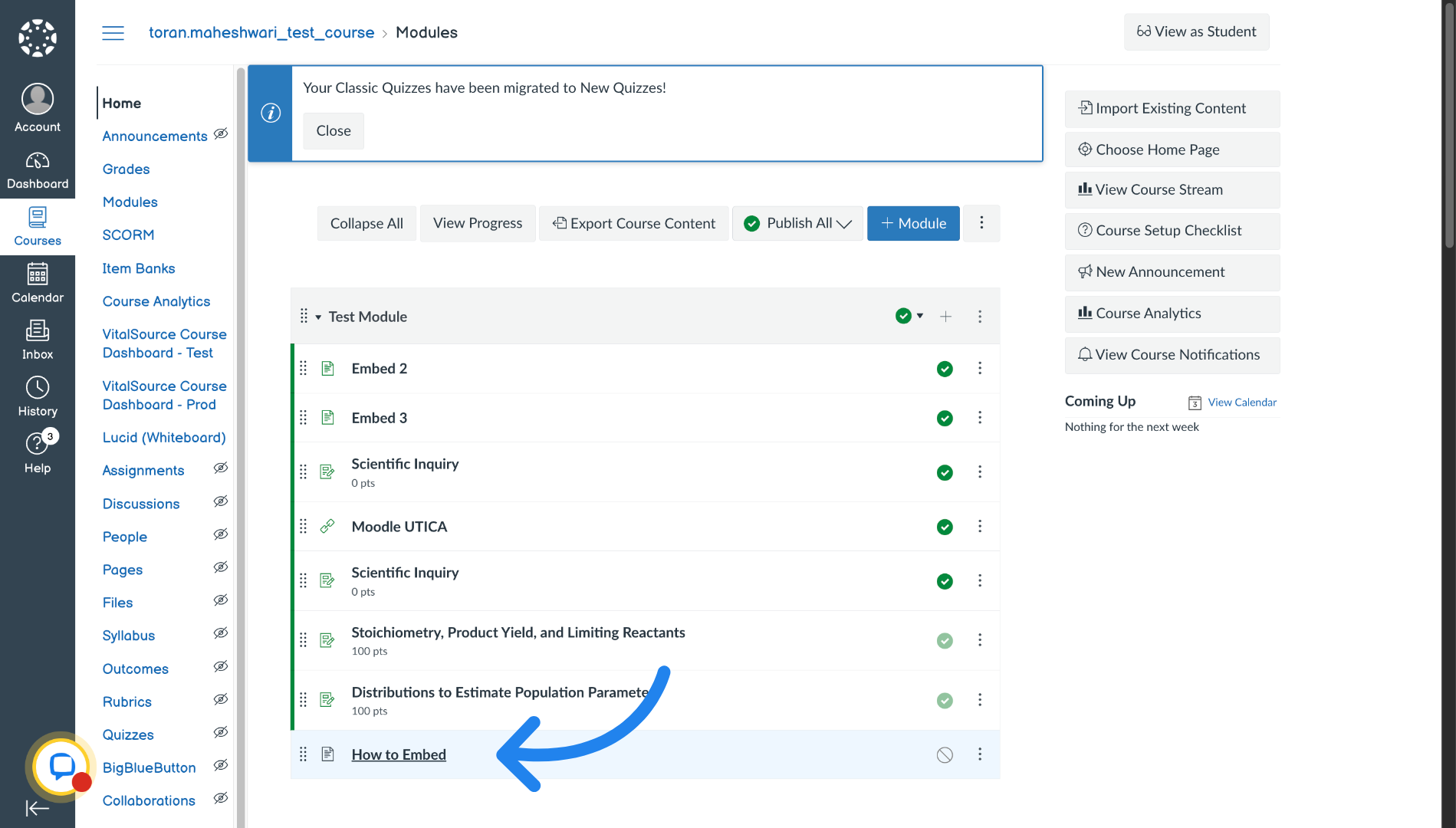 Select Page for Editing in Canvas