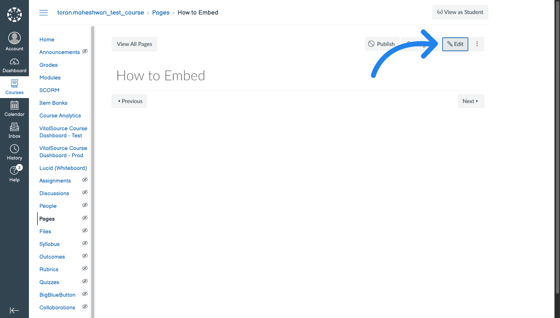 Enter Edit Mode in Canvas