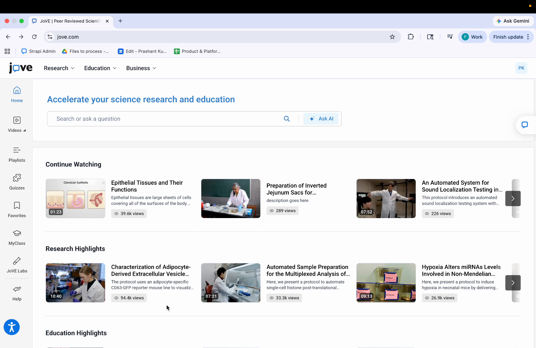 Favorite Button Location Research Videos