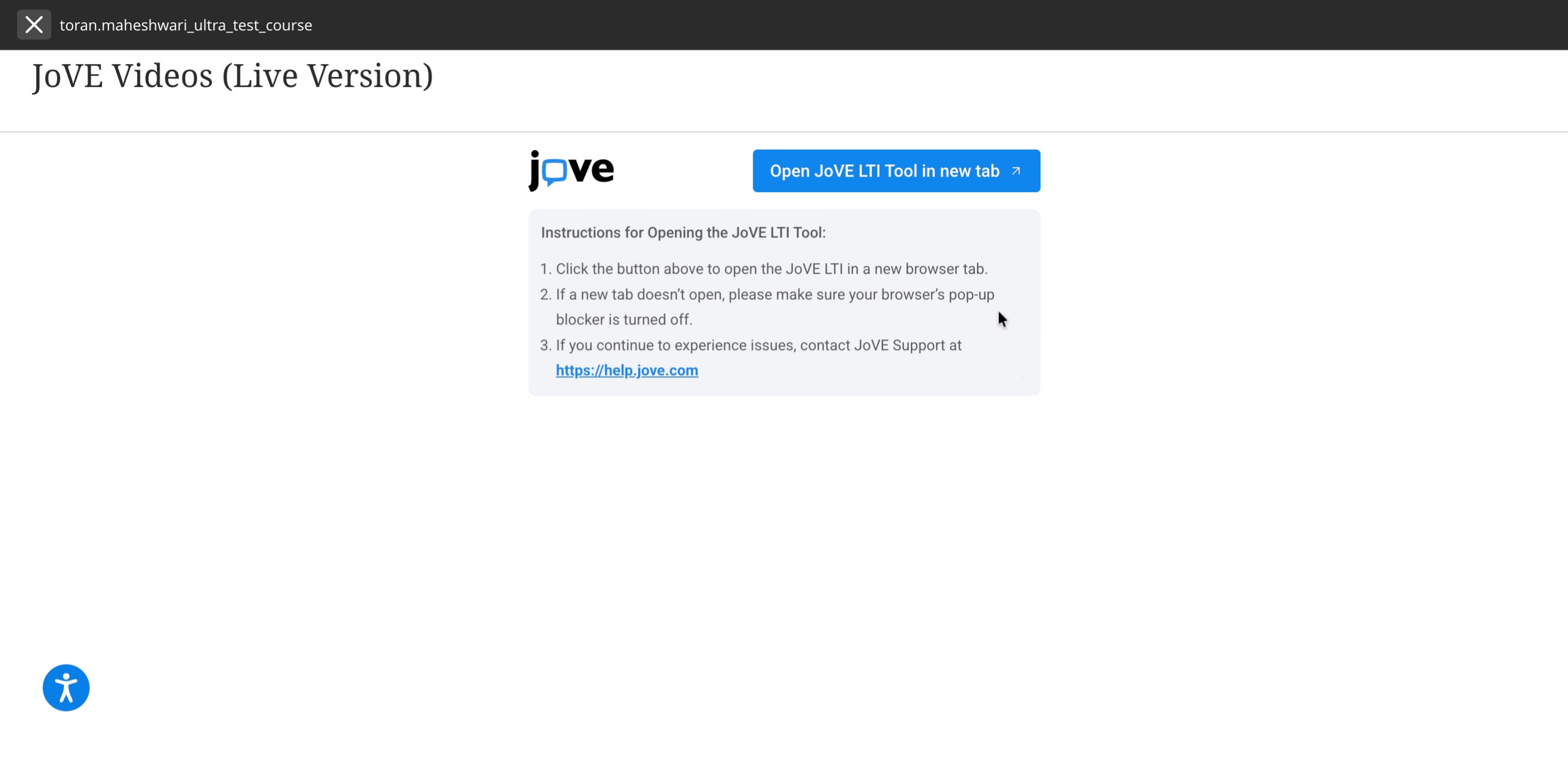 Open Jove LTI Tool