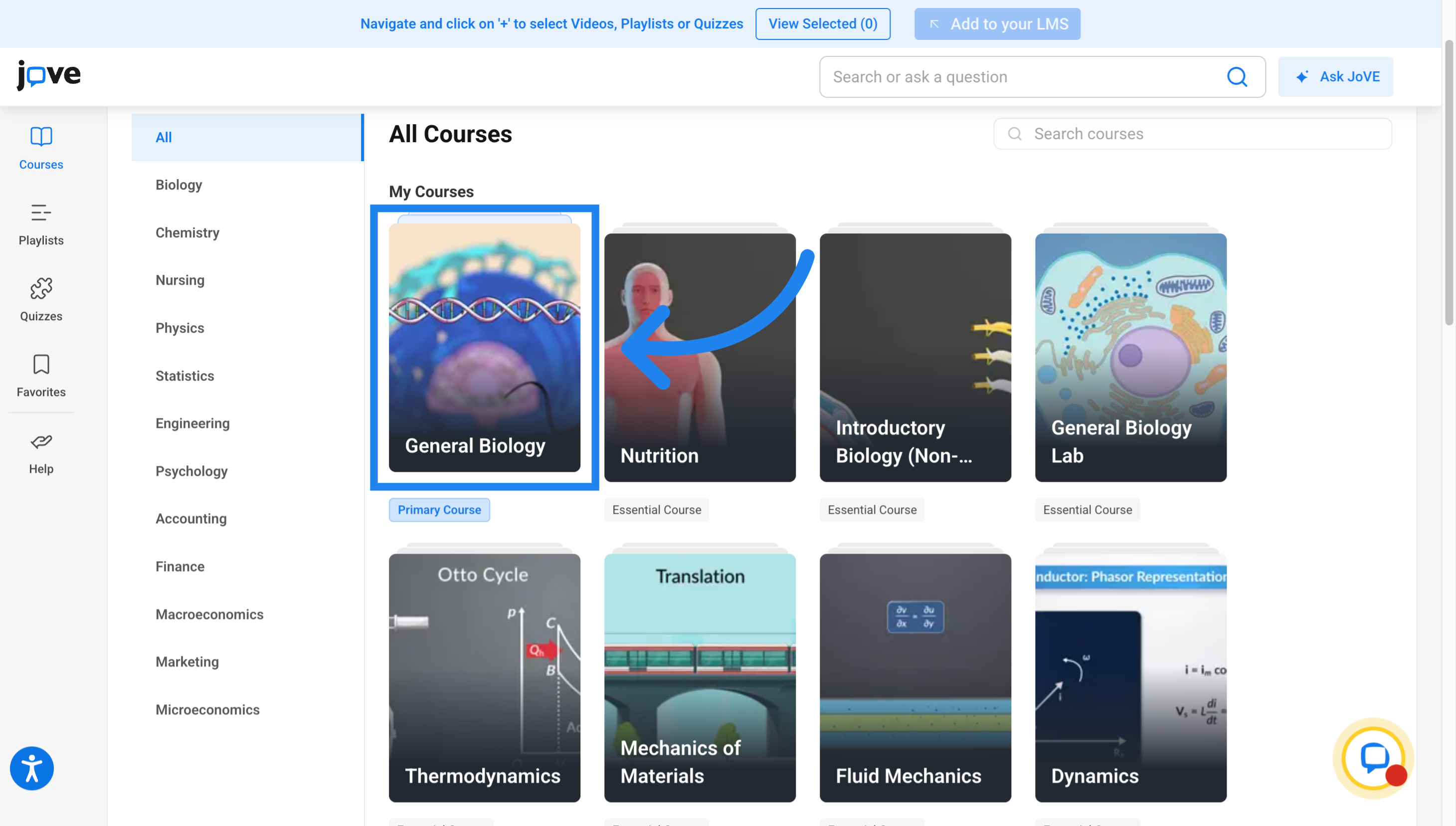 Select Primary Course