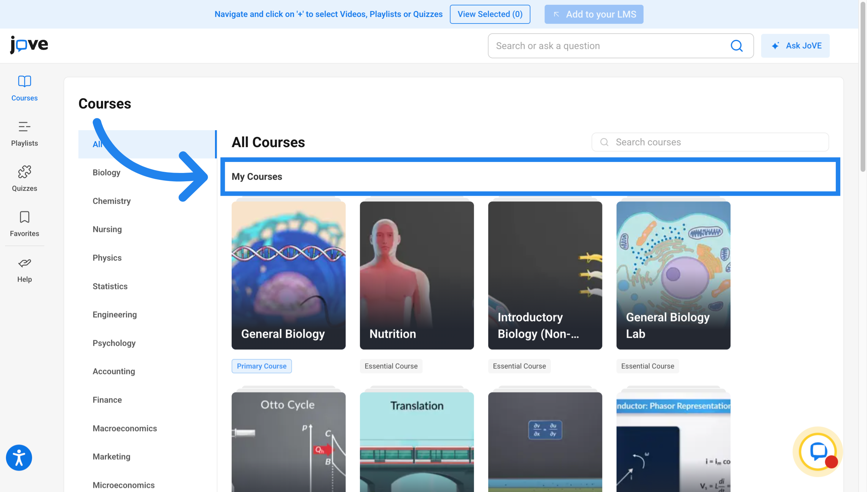 Access My Courses