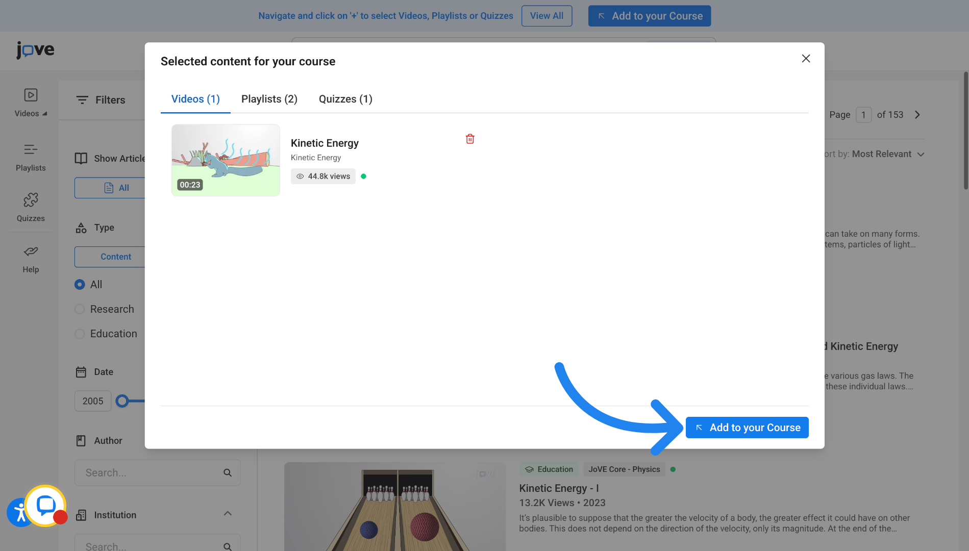 Add Content to Course through LTI
