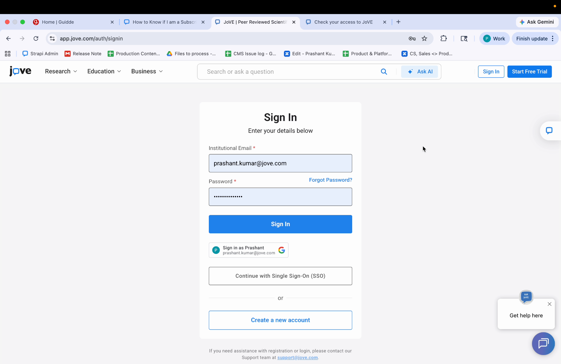 Sign In With Credentials