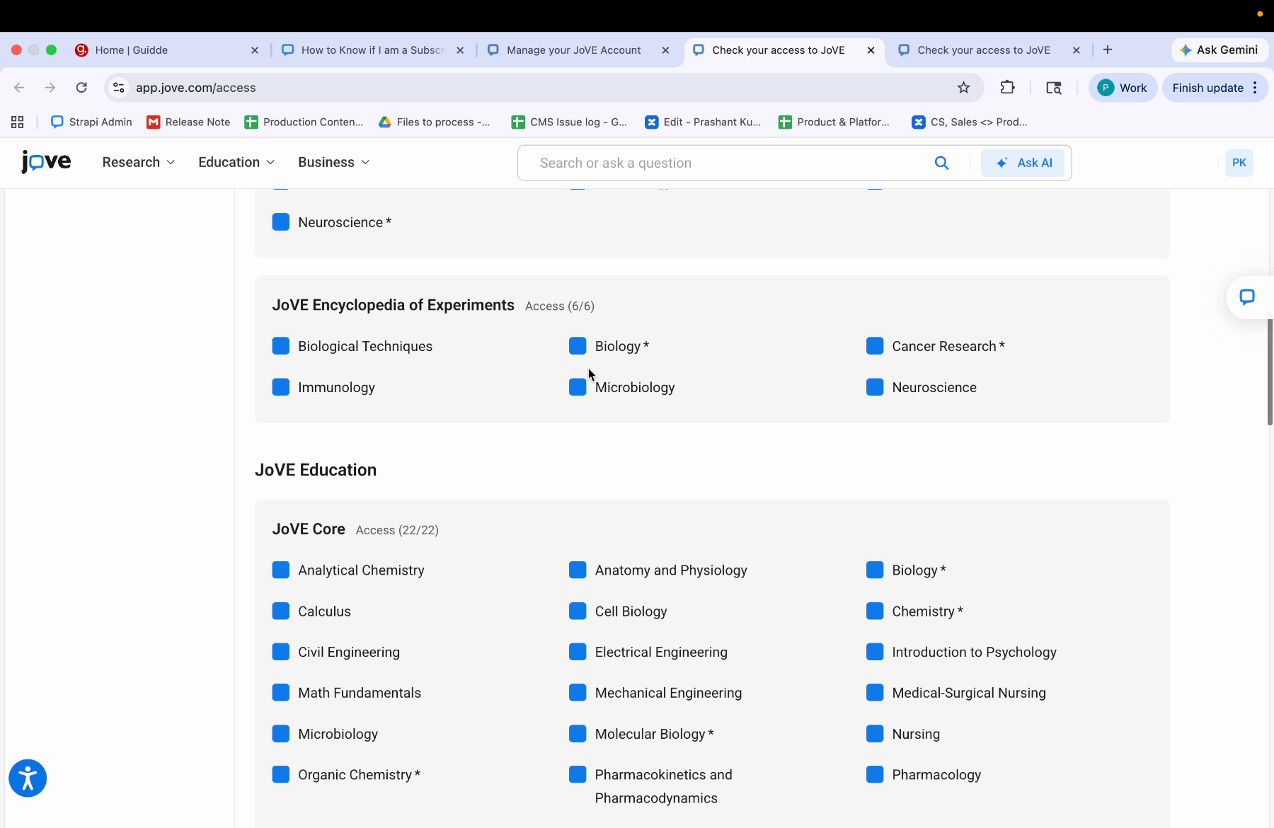 Subscribed User Blue Boxes