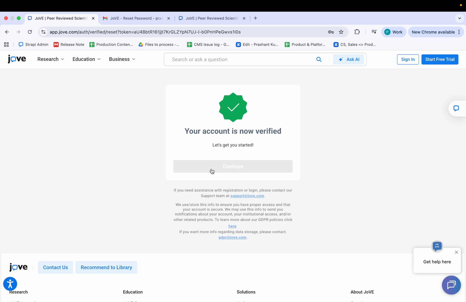 Password Reset Completion