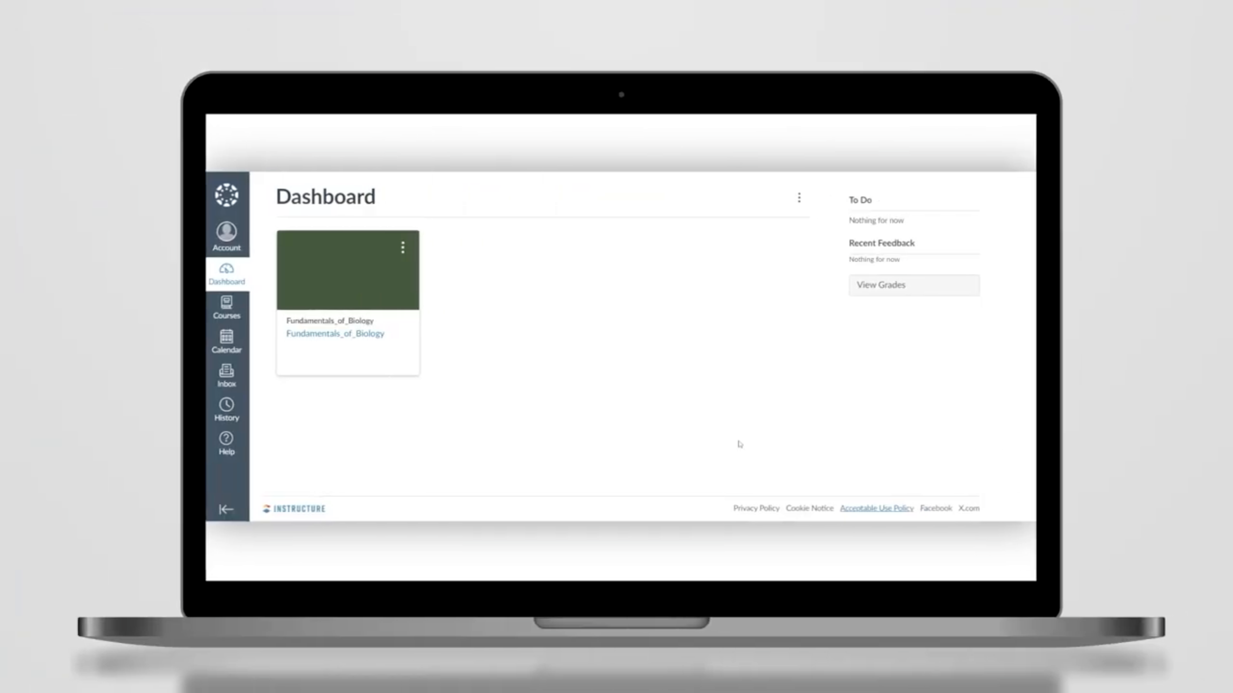 Redeeming Access Code in Canvas