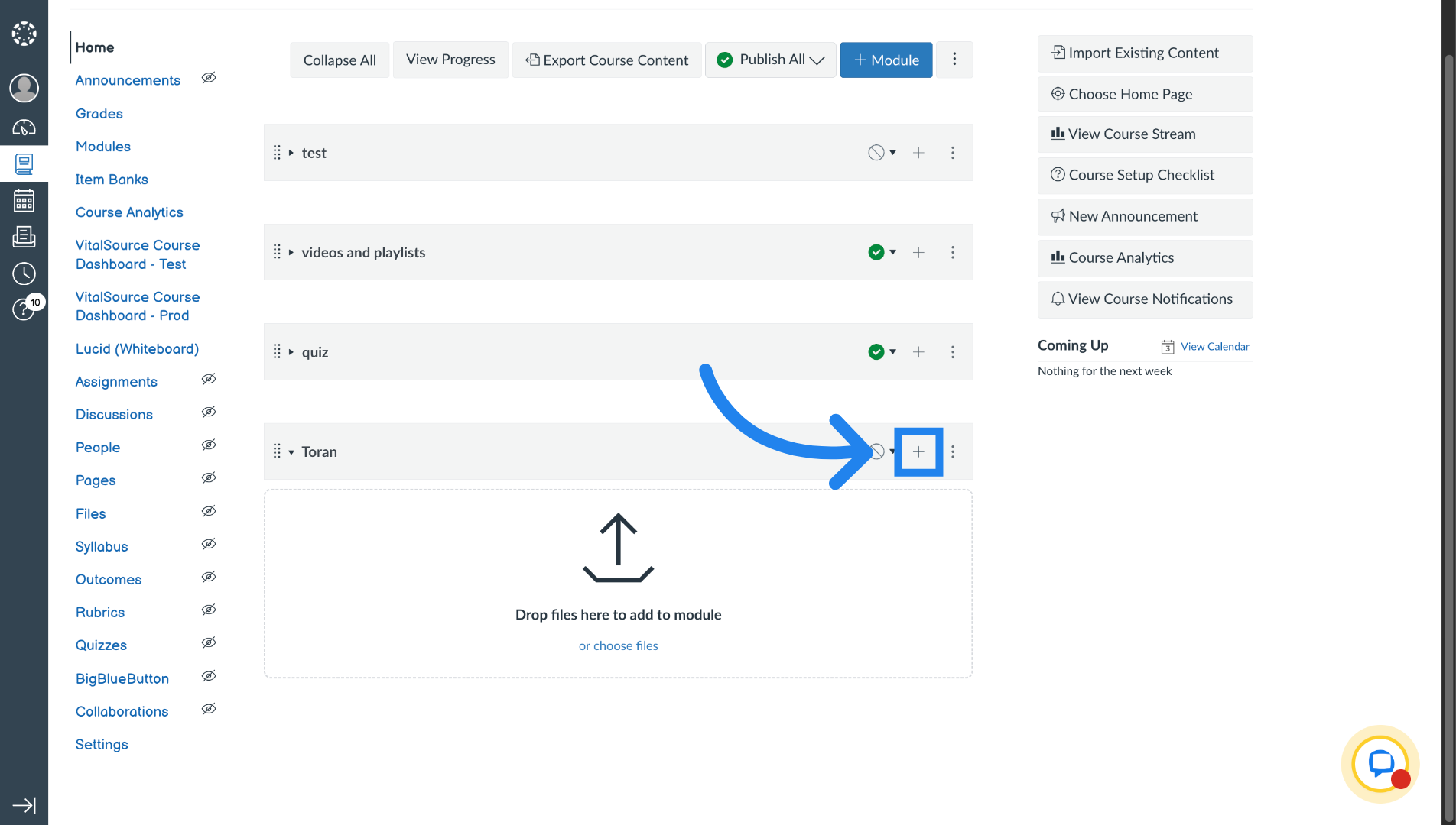 Open Course Module Options