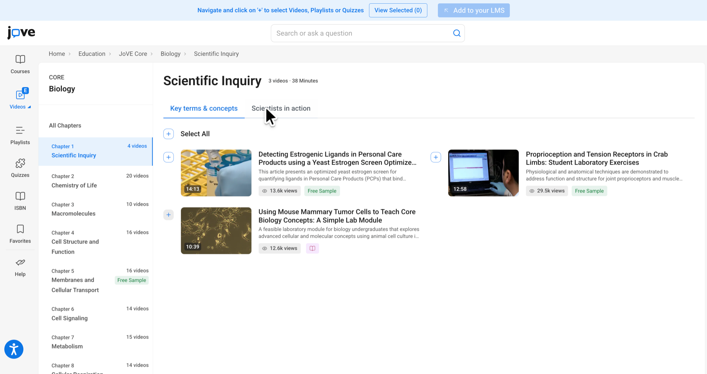 Select Scientists in Action