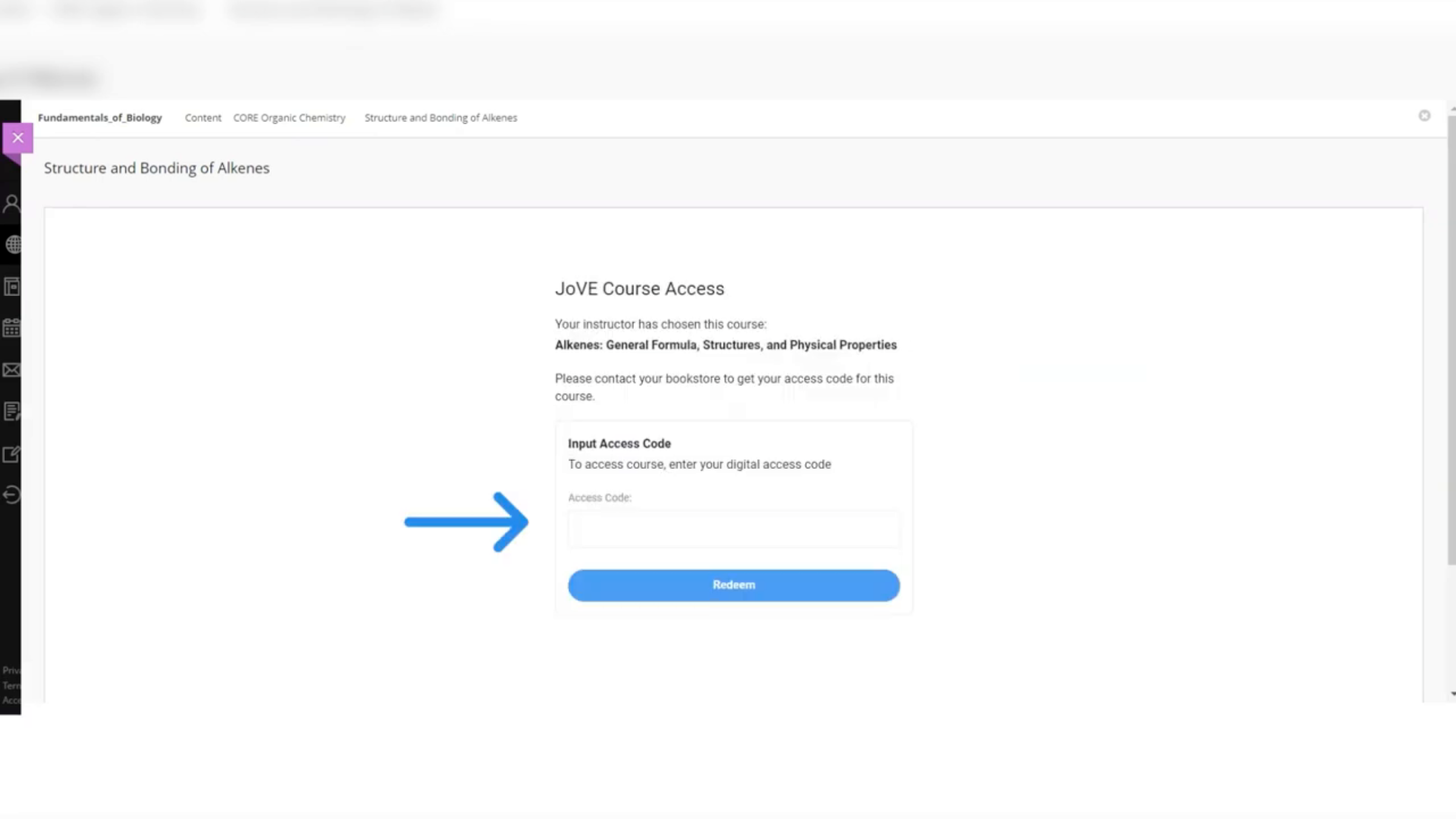 Redeeming Access Code