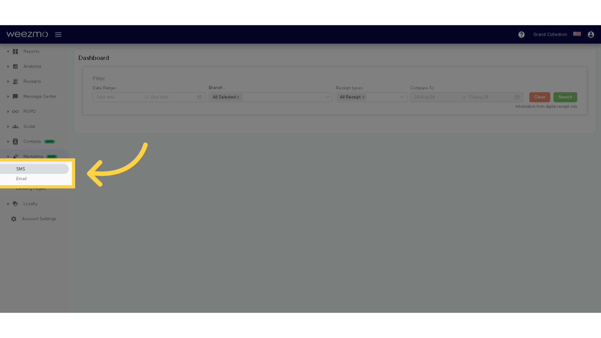 Select marketing type