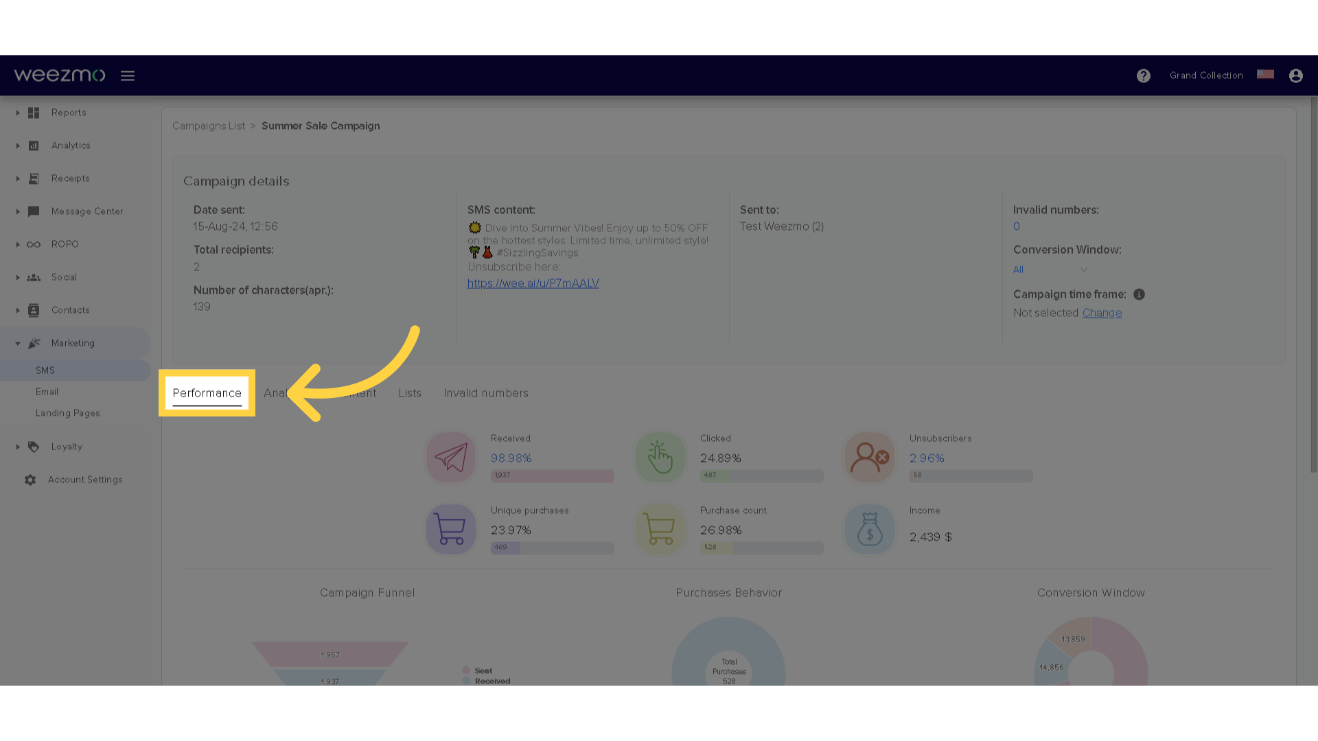 Performance Tab