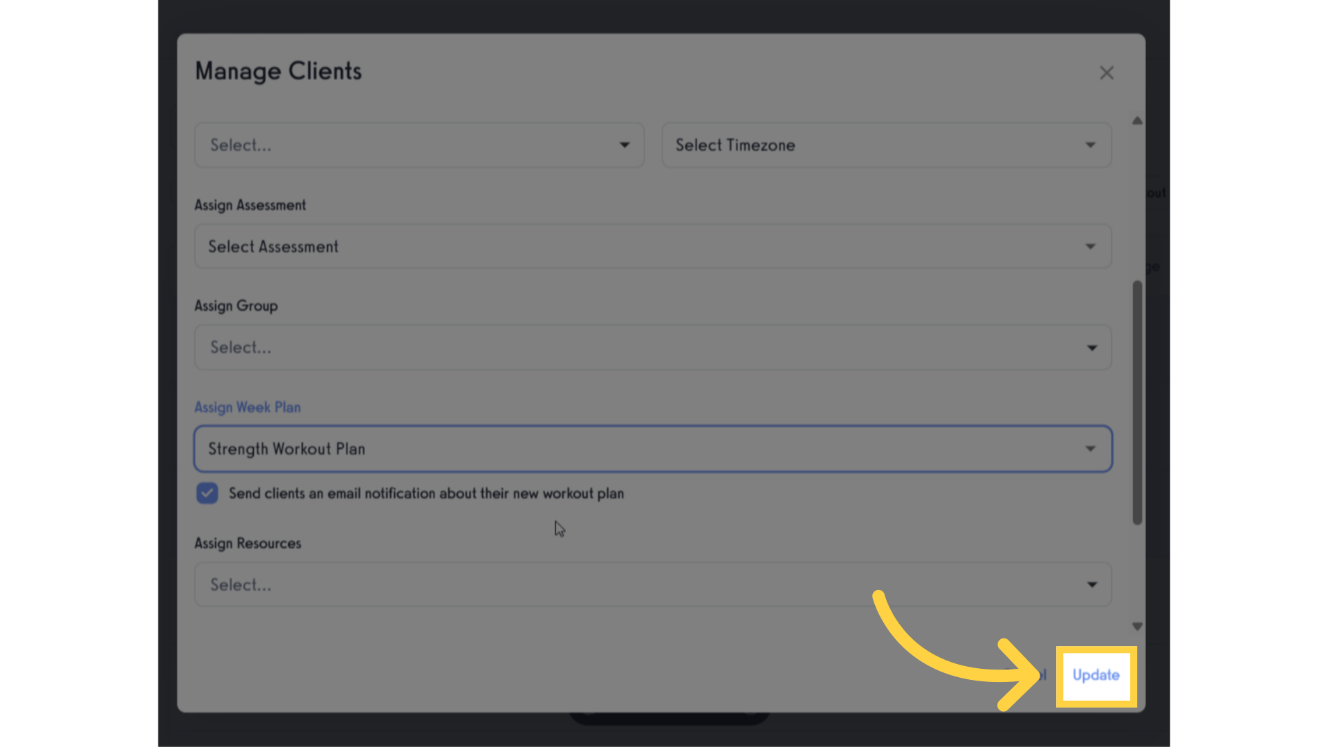 Click update button.