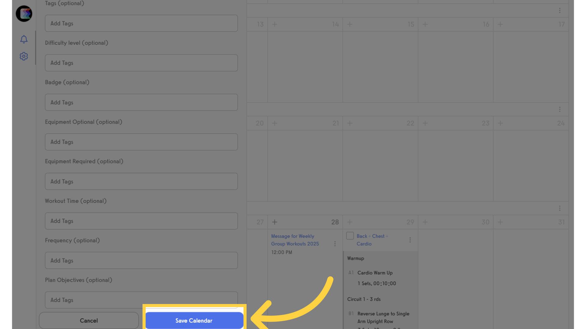 Save Calendar