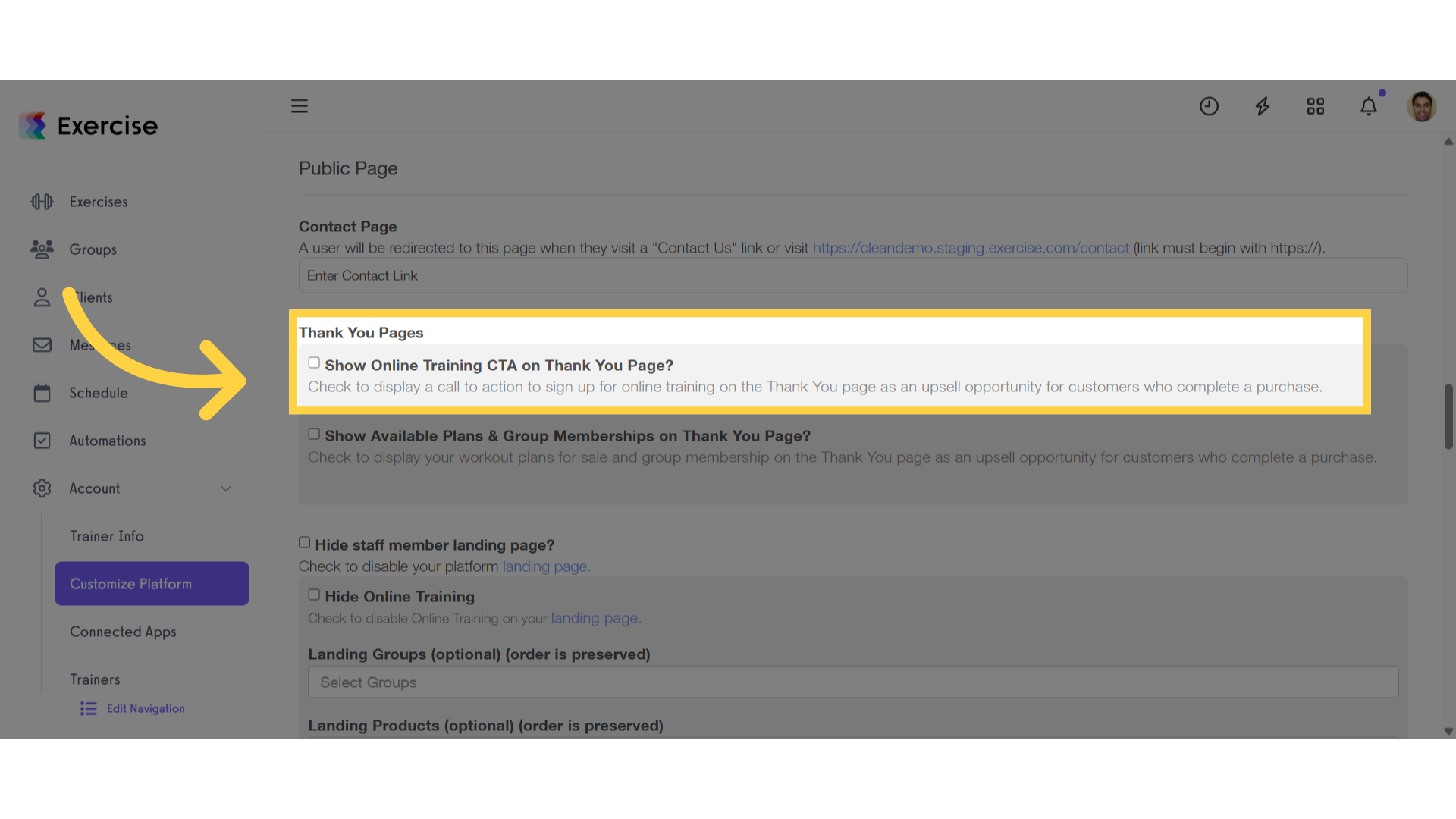 Thank You Pages