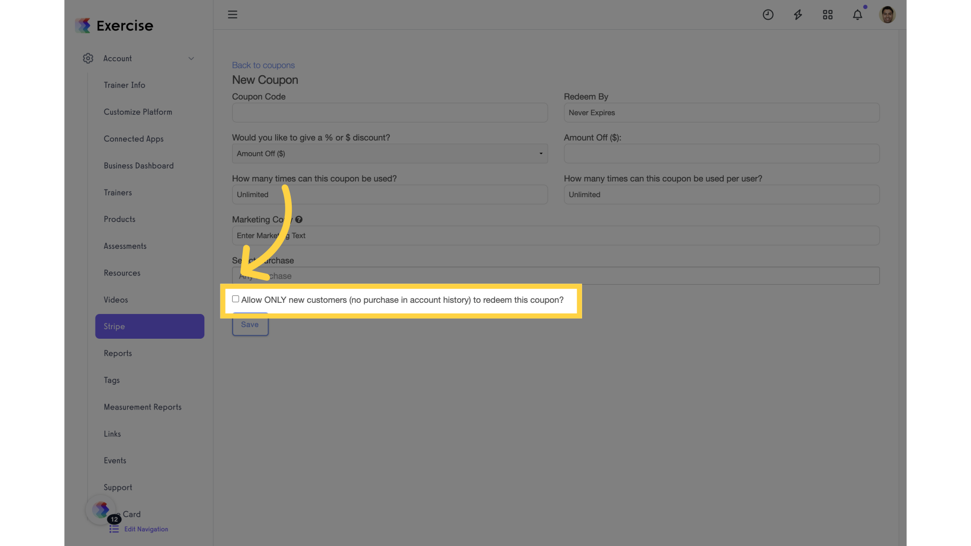 Click 'checkbox'