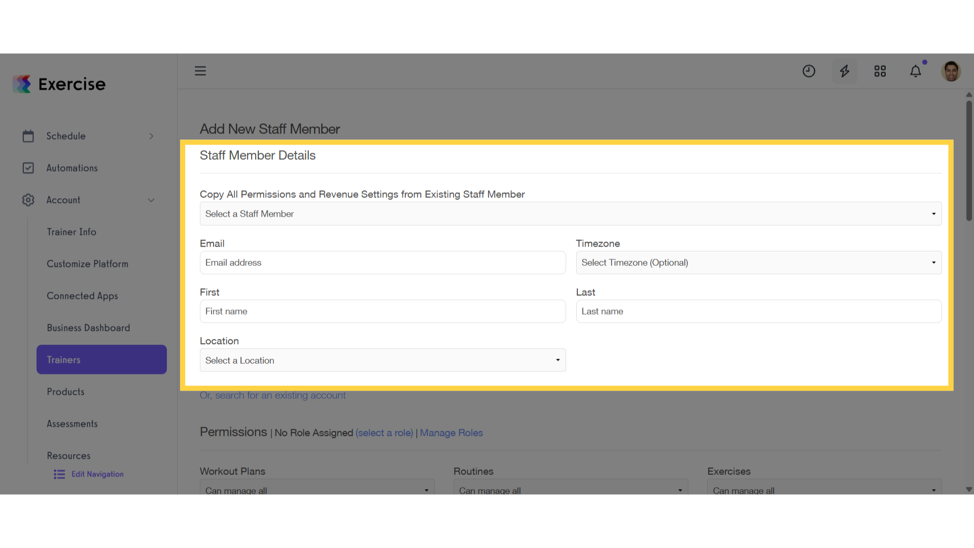 Staff Member Details