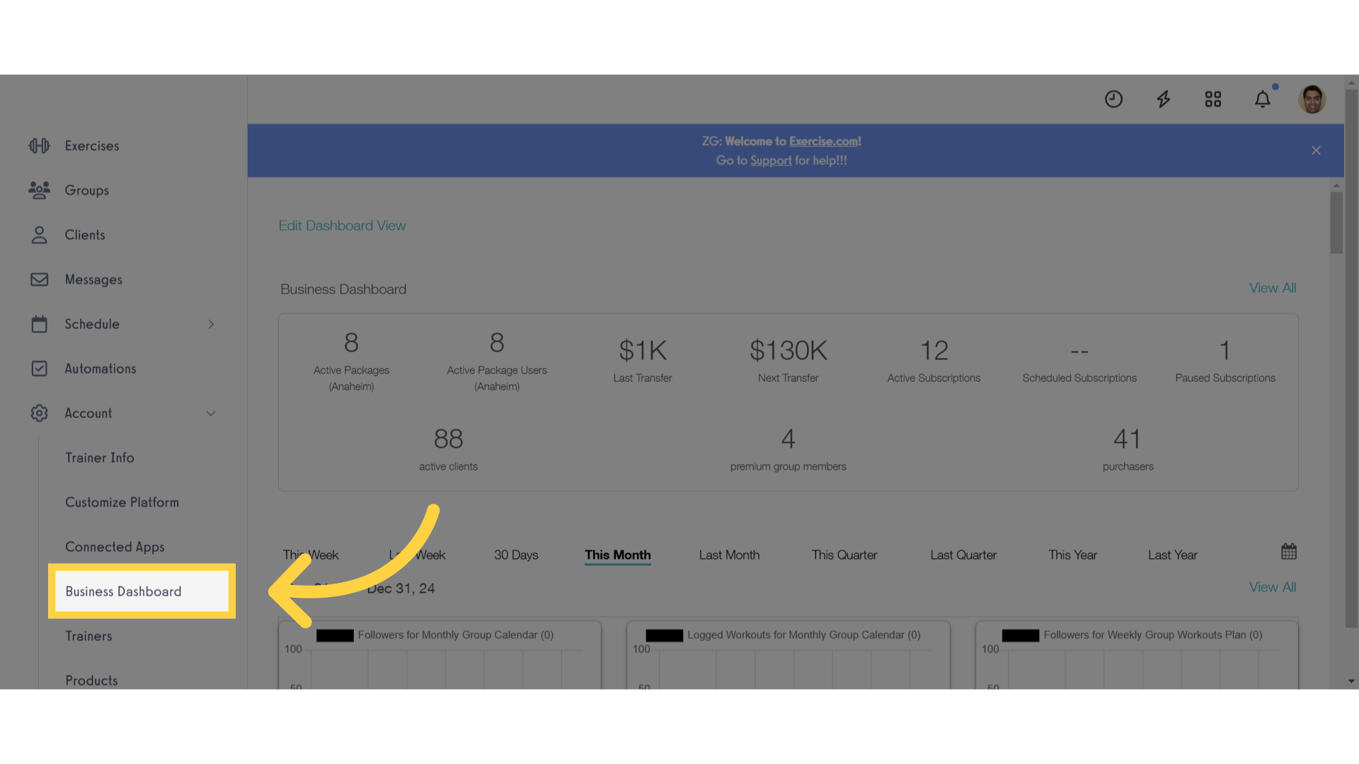 Business Dashboard