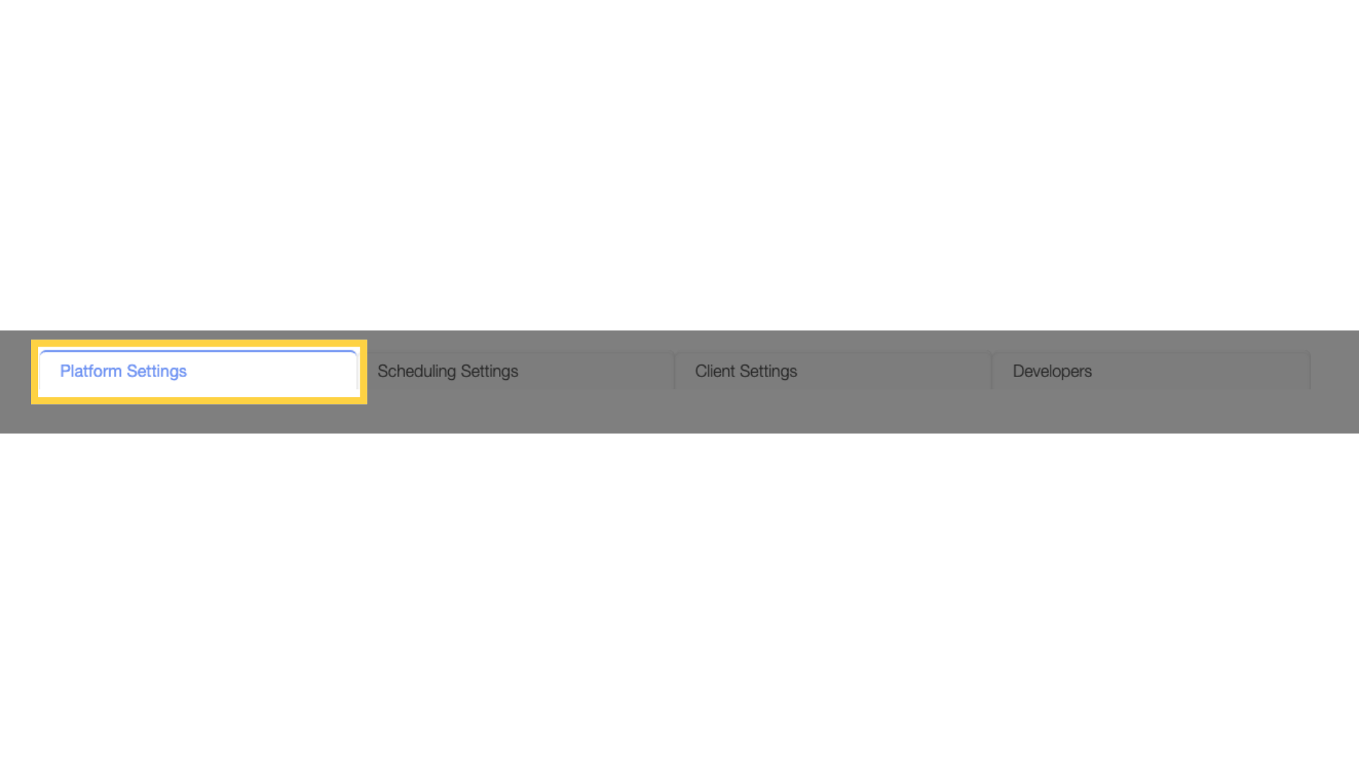 On the “Platform Settings” tab scroll down to the Landing Page section.