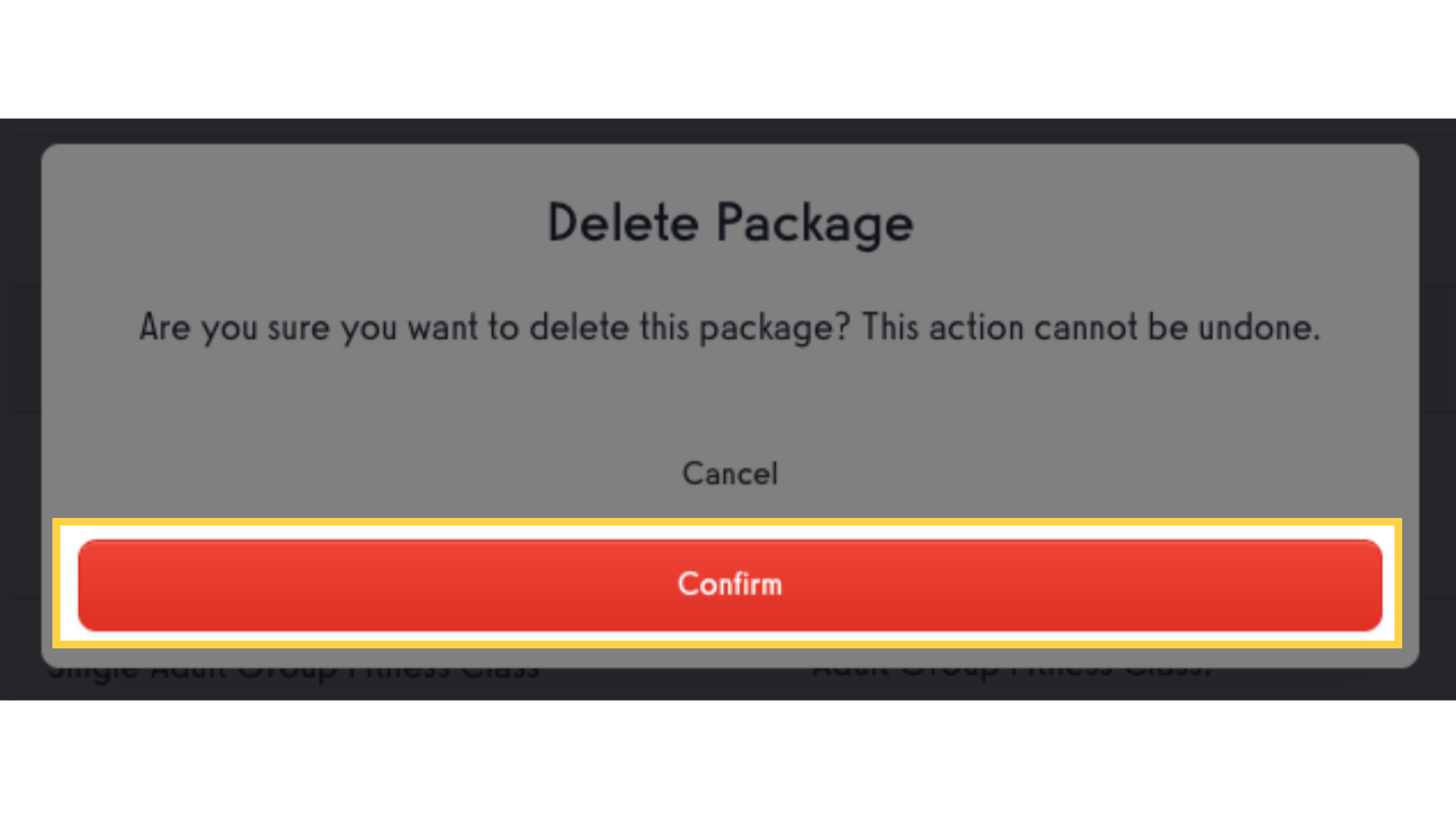 Click 'Confirm'.