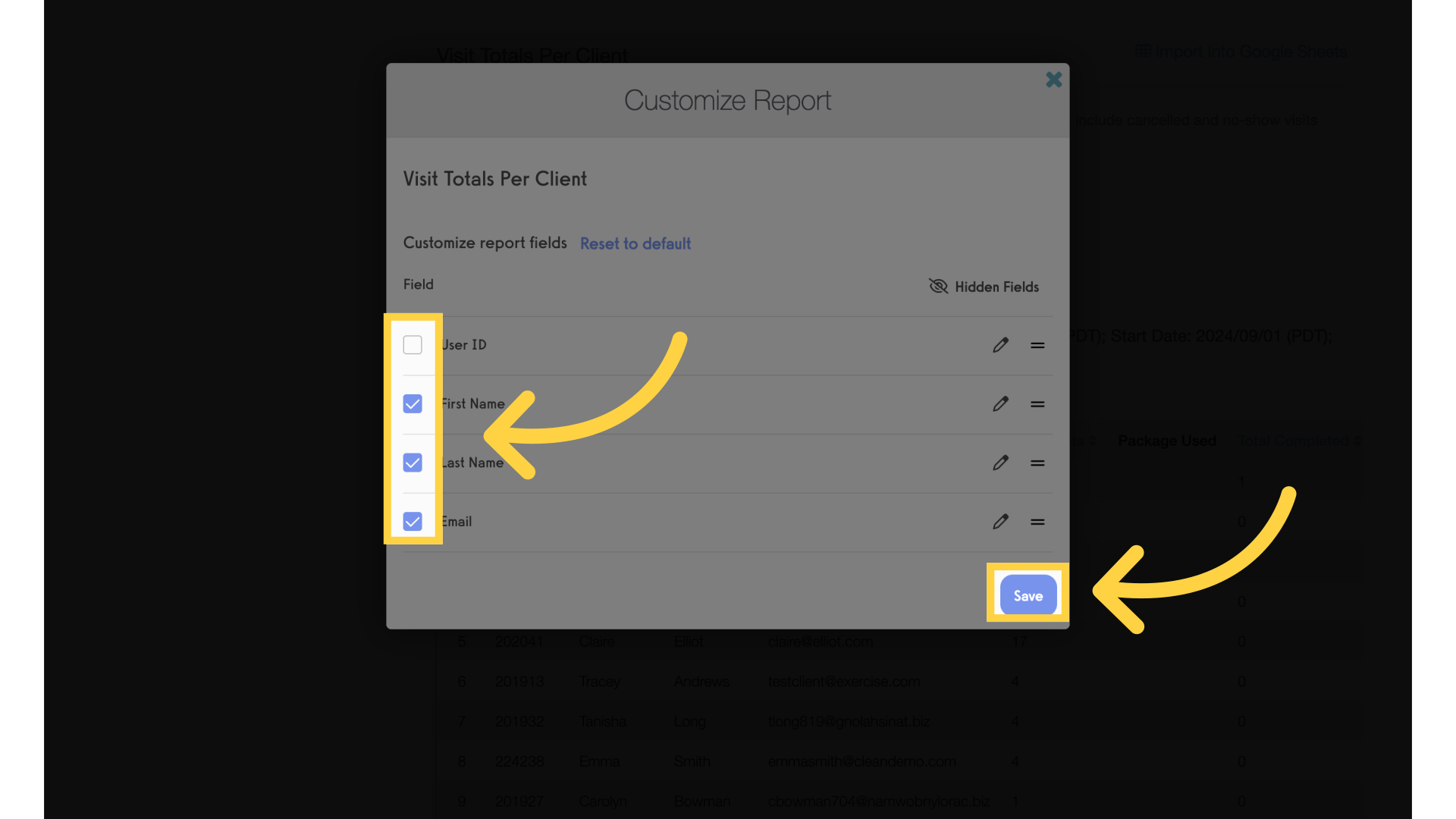 Report Fields