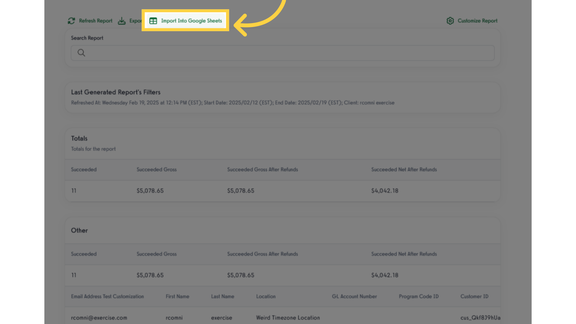 Import Into Google Sheets