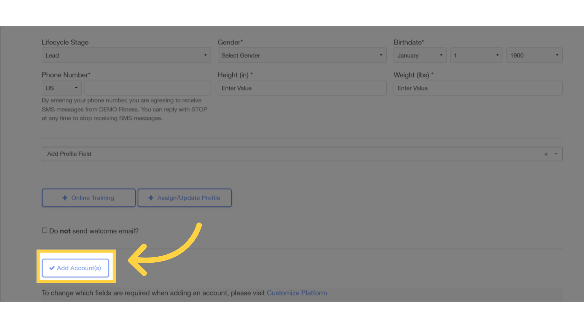 Click 'Add Account(s)'.